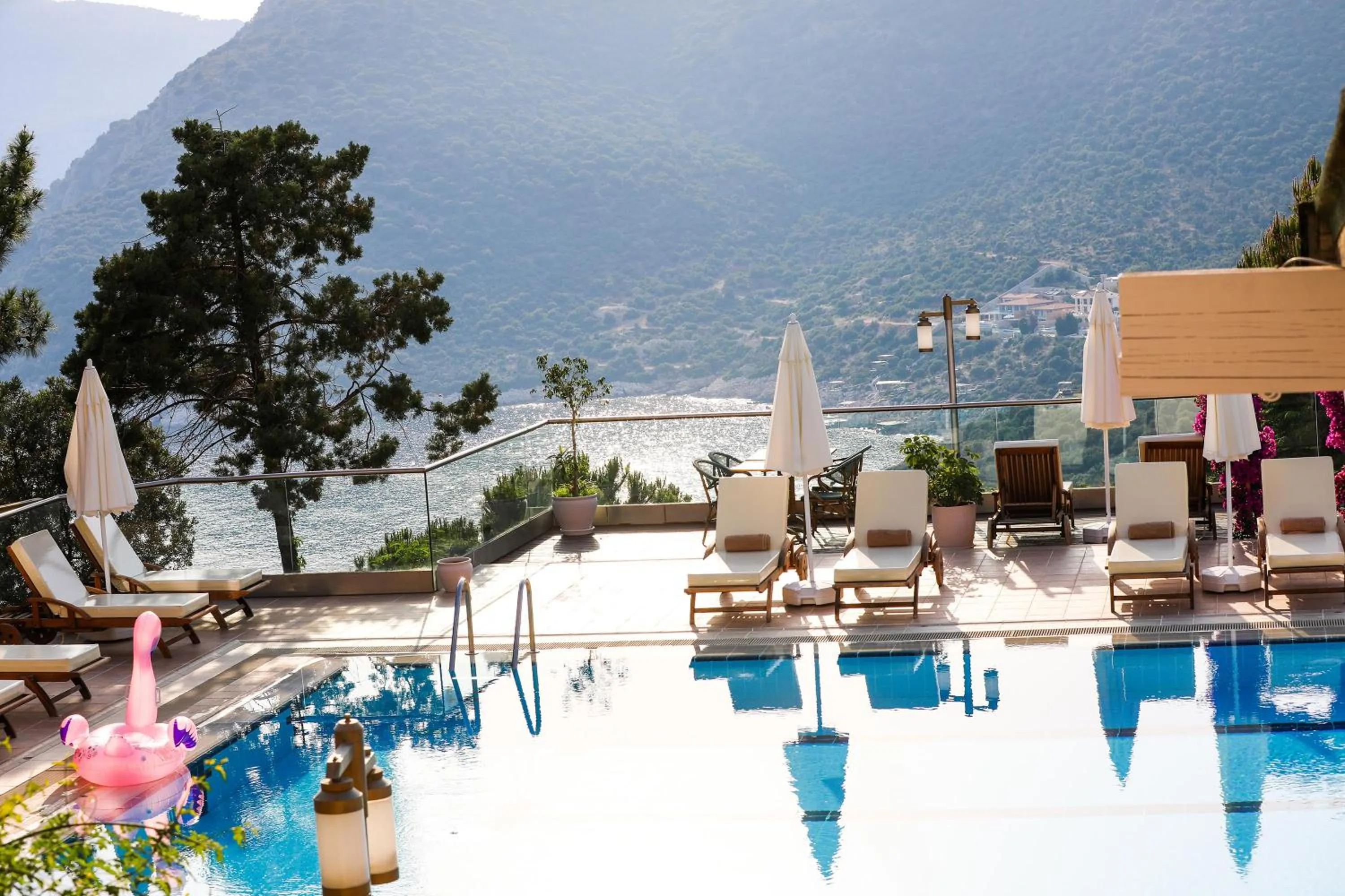 Pool view in Happy Hotel Kalkan