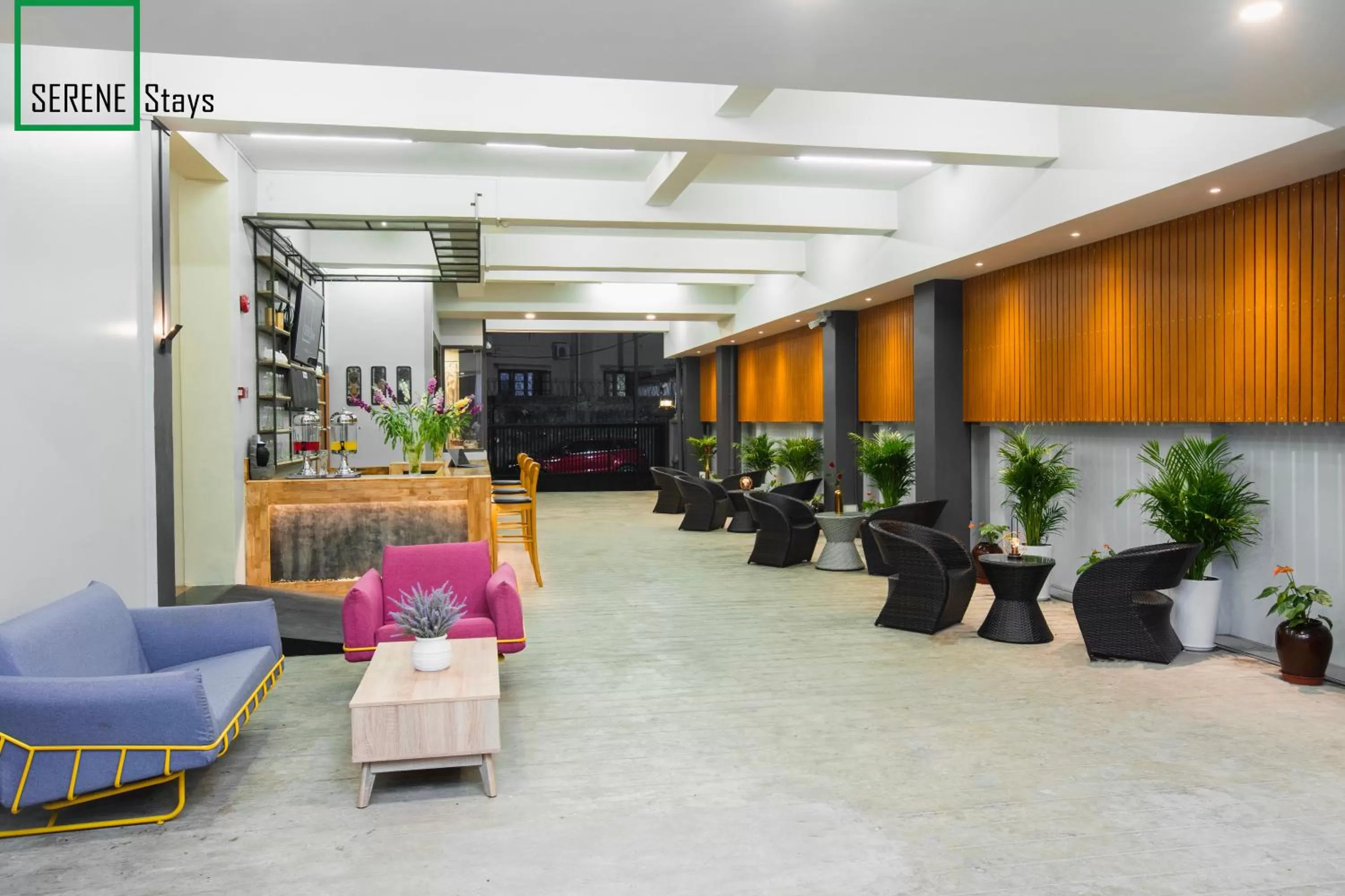 Lobby or reception in SERENE Stays Hotel