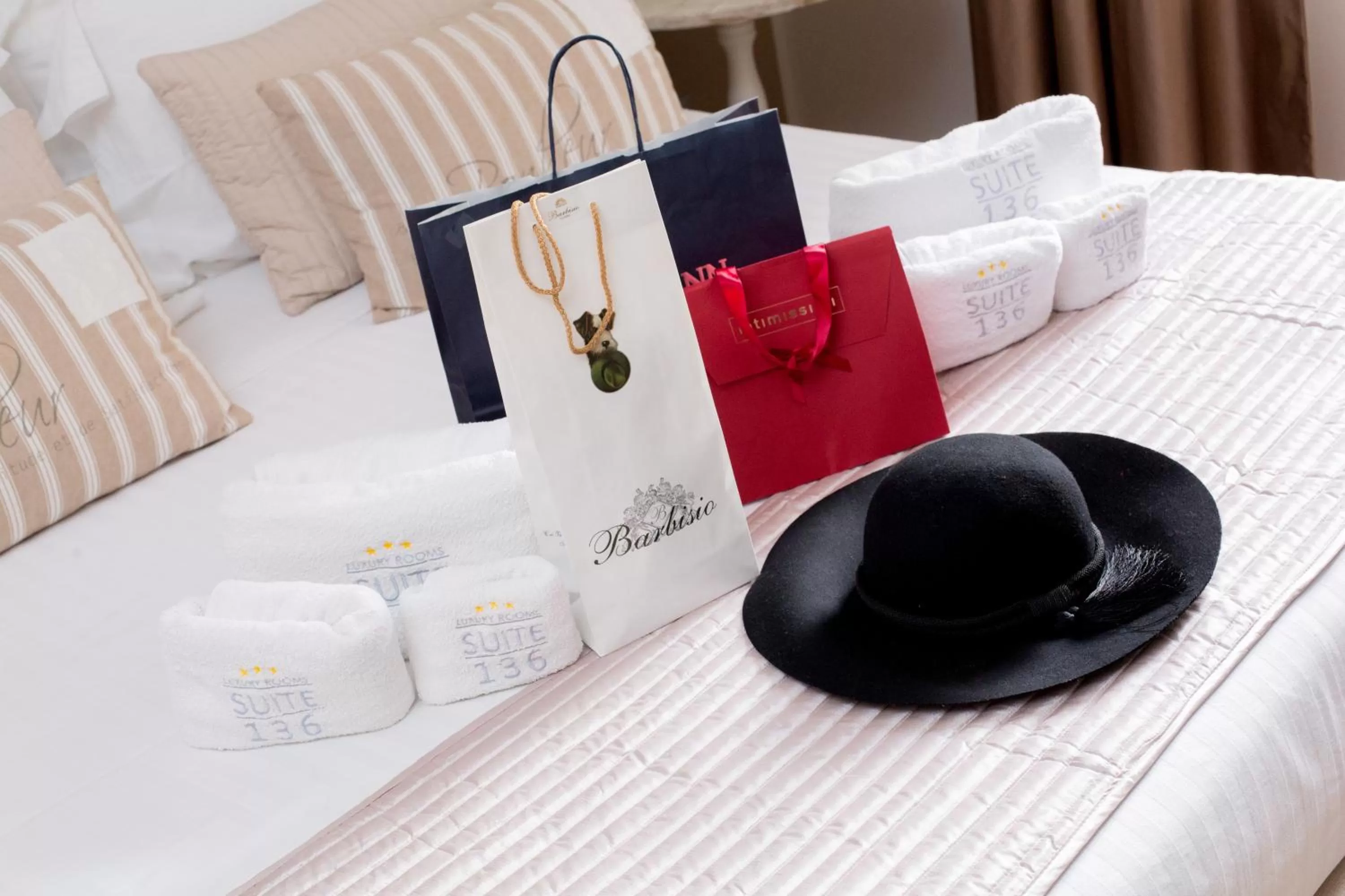 Decorative detail, Bed in Suite 136