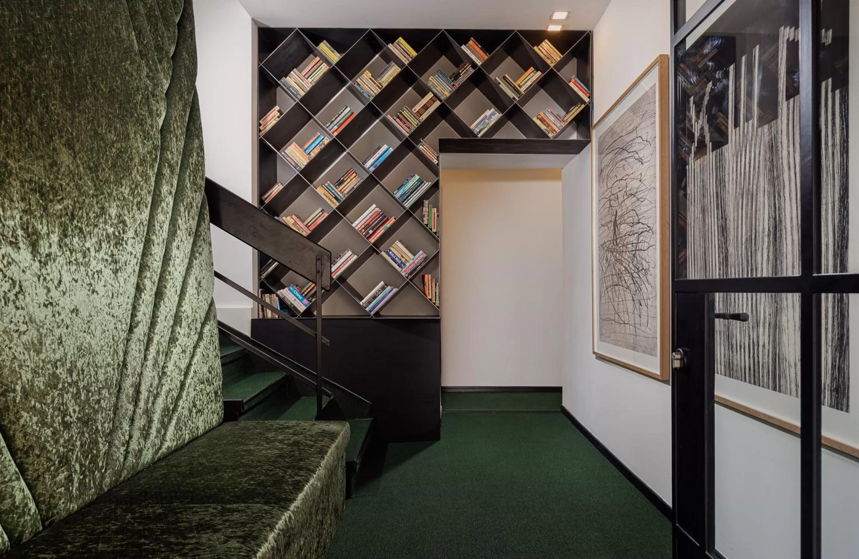 Library in Townhouse Residence a member of Brown Hotels