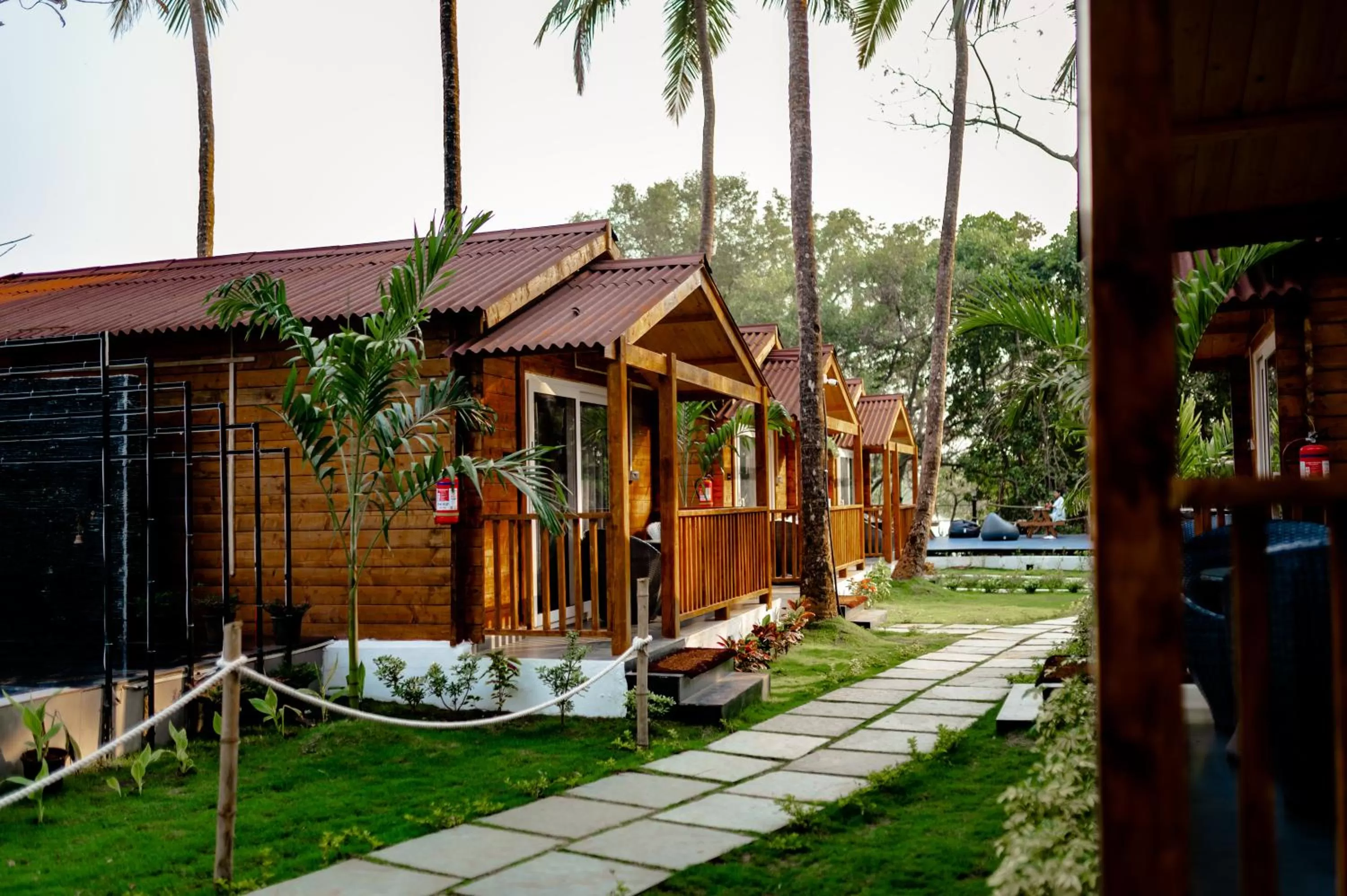 Garden, Property Building in Tranquill Riverside Luxury Cottages With Bathtub, Candolim
