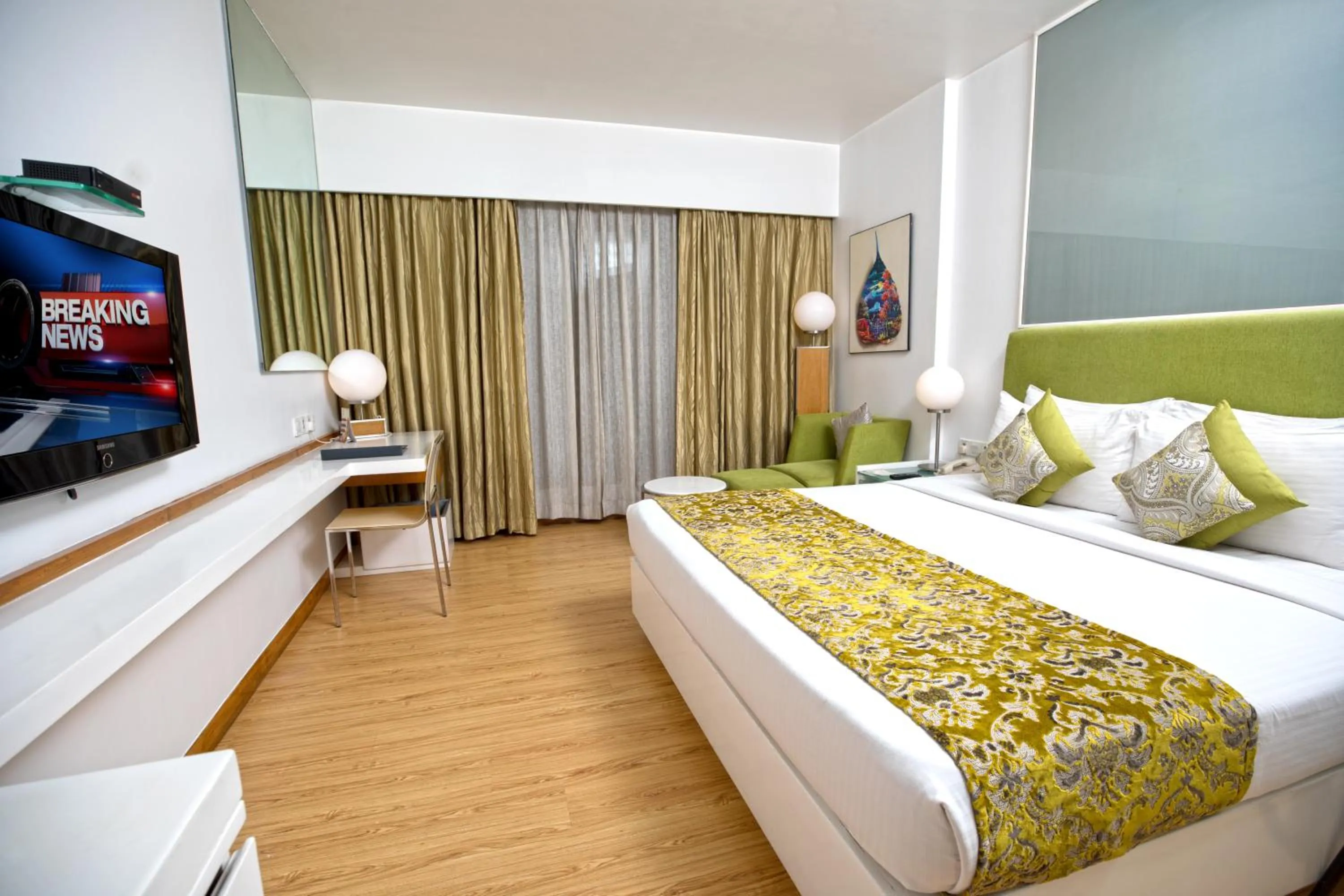 Bedroom, Bed in Yogi Executive, Navi Mumbai