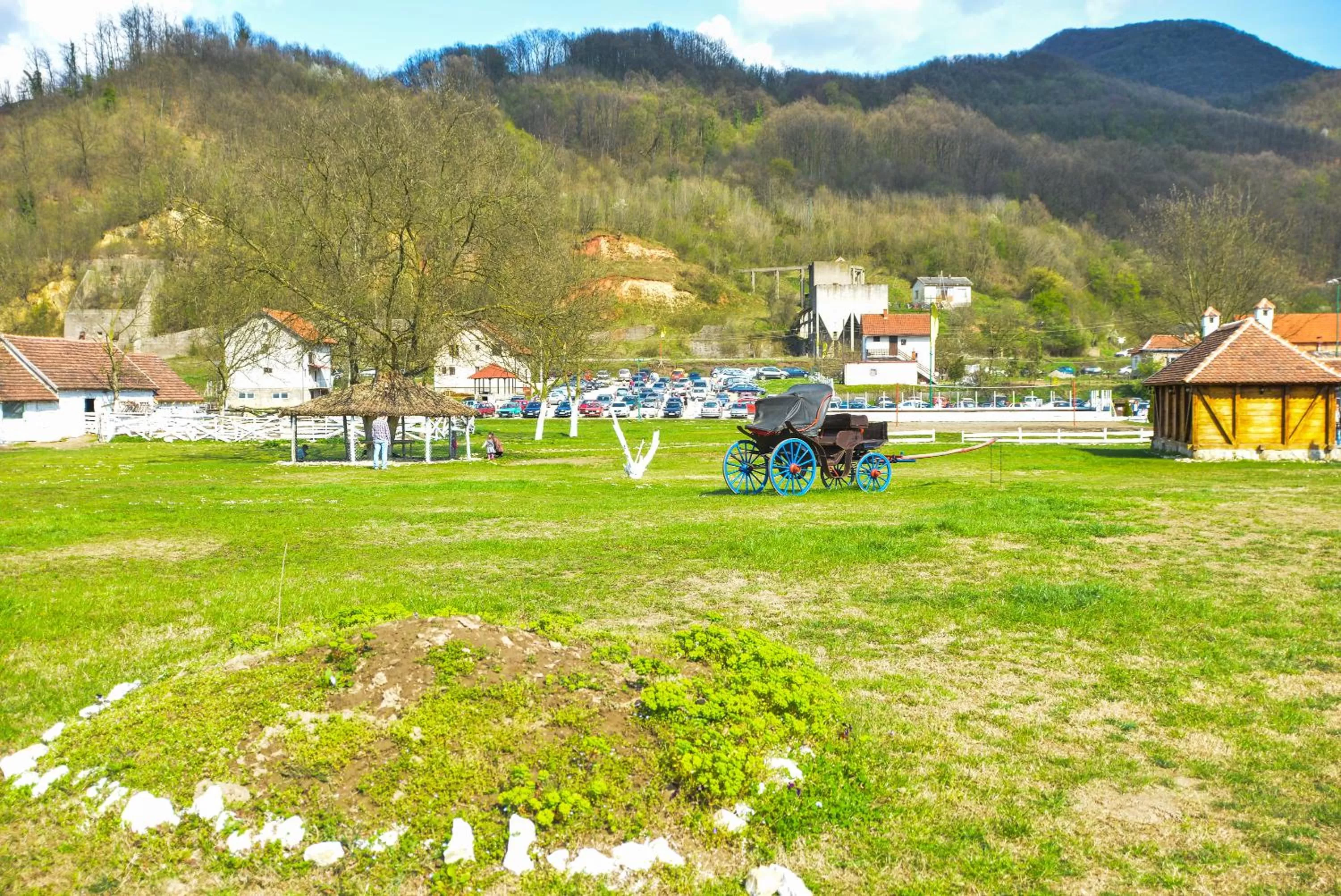 Garden view in B&B Etno Village Sunčana Reka