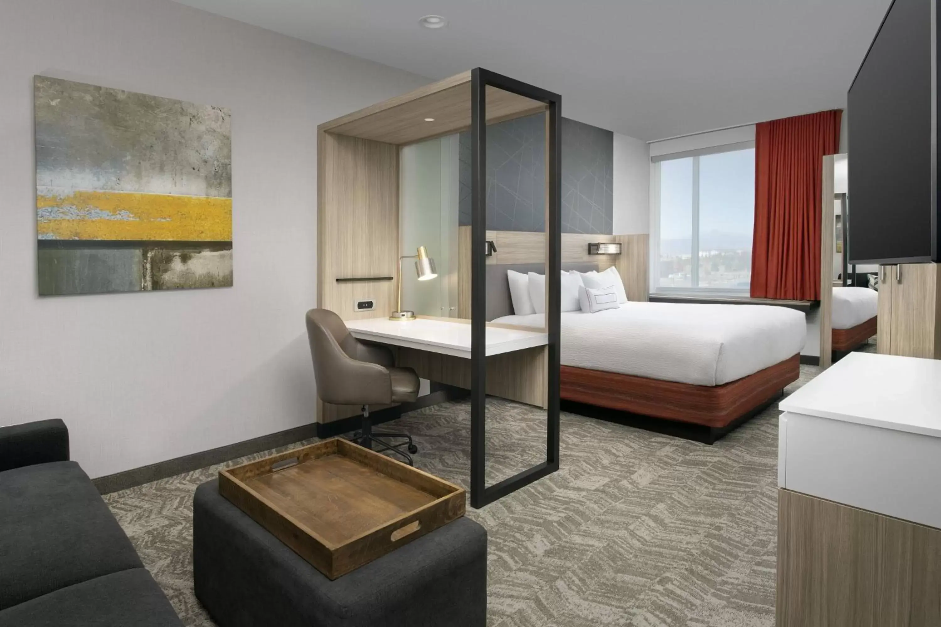 King Suite with Sofa Bed and Trundle Bed - Hearing Accessible in SpringHill Suites by Marriott Loveland Fort Collins/Windsor King Suite with Sofa Bed and Trundle Bed - Hearing Accessible in SpringHill Suites by Marriott Loveland Fort Collins/Windsor
