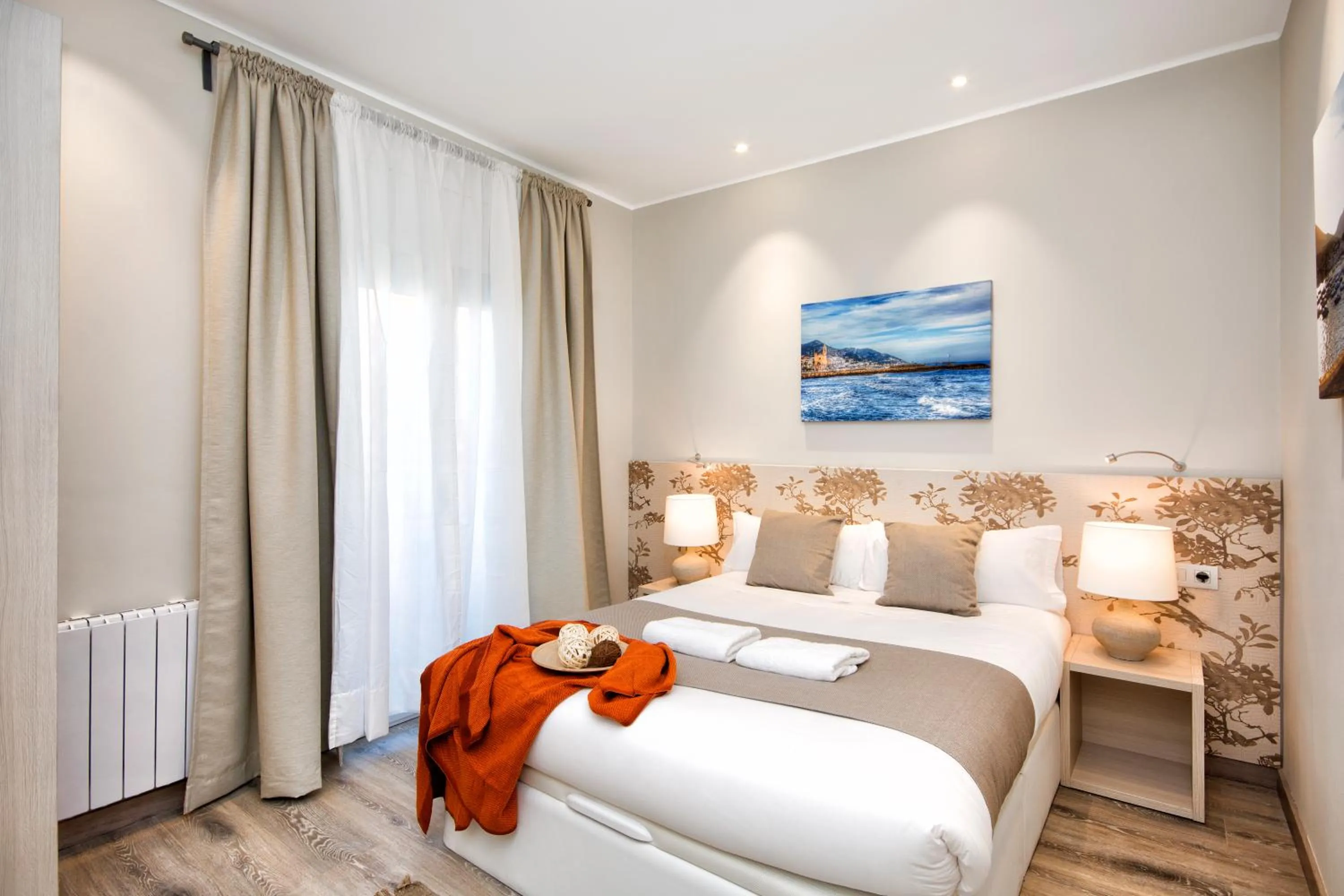 Bedroom, Bed in Eixample Building Apartments by Mercedes Heritage