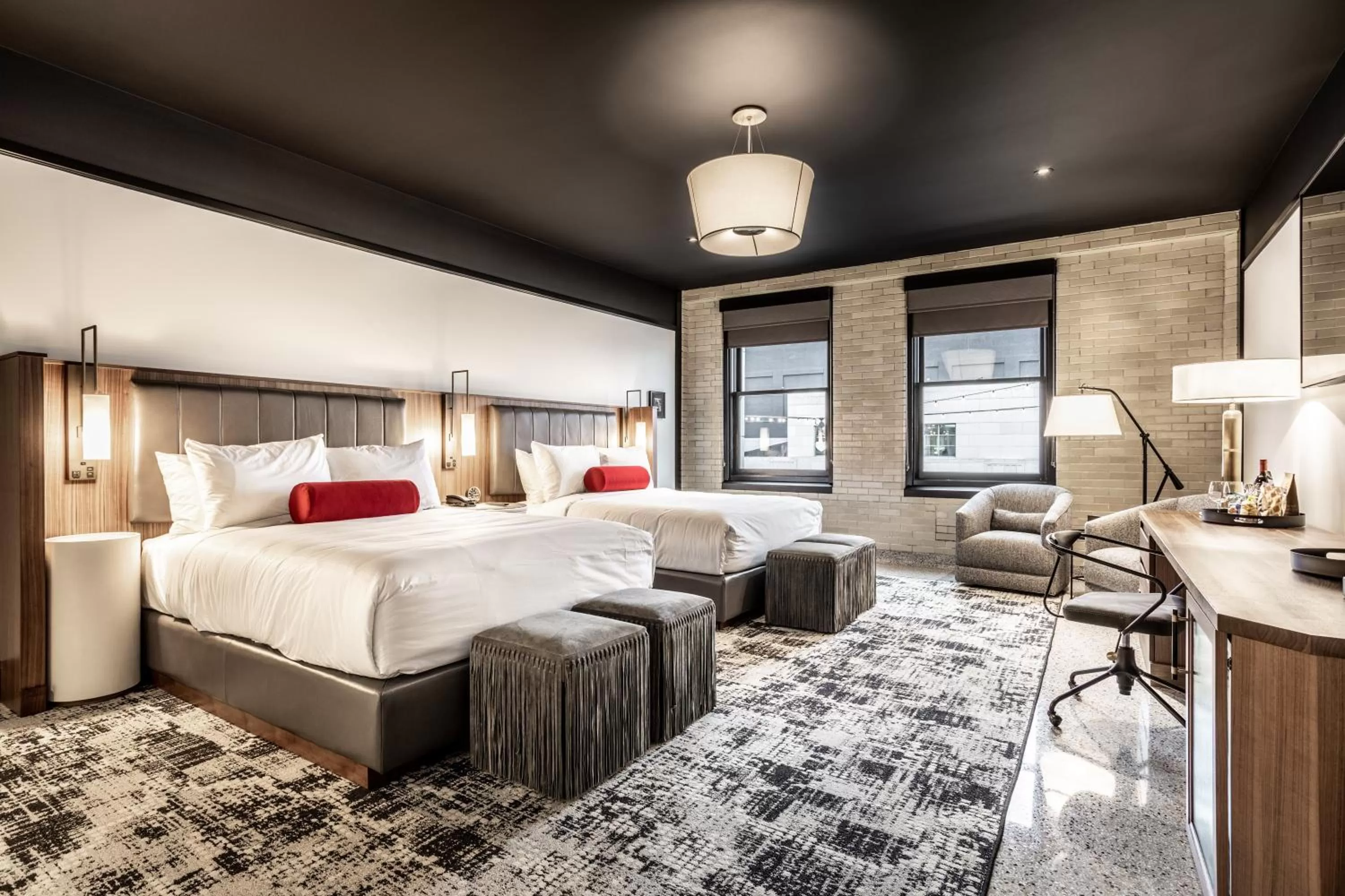 Bed in Bottleworks Hotel