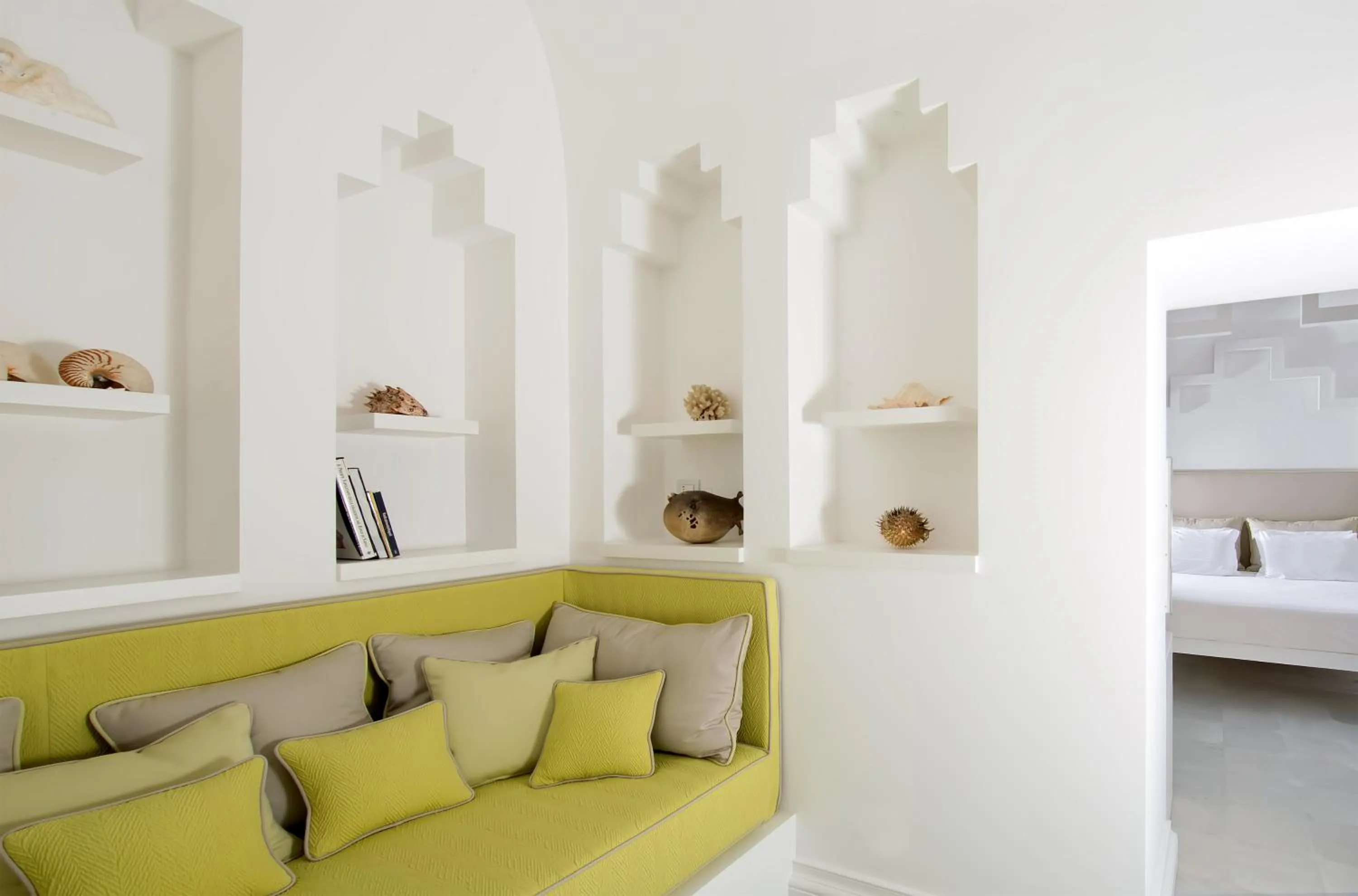 Living room, Bed in Bellevue Syrene