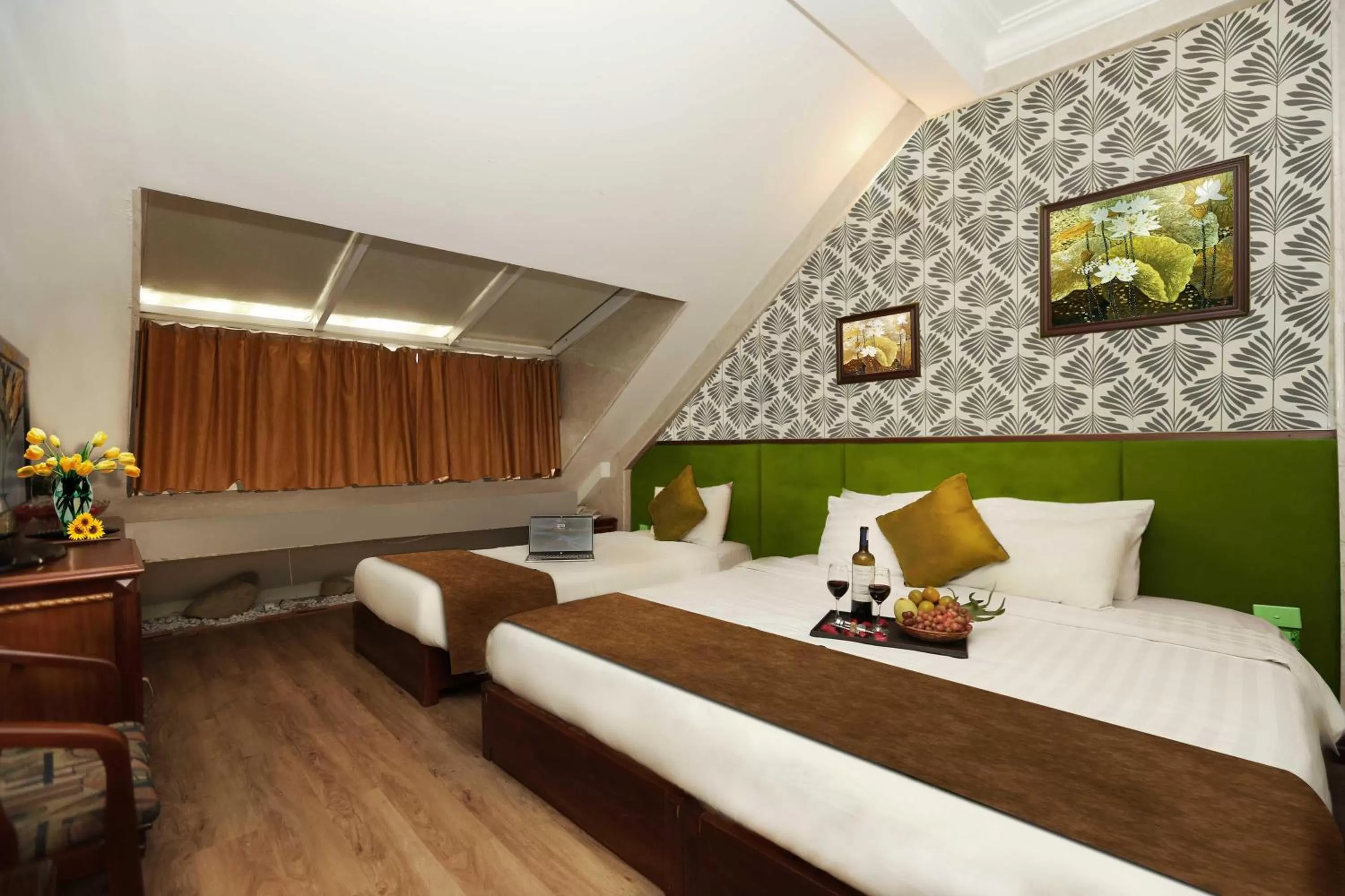 Bed in Hanoi Golden Lotus Hotel & Spa