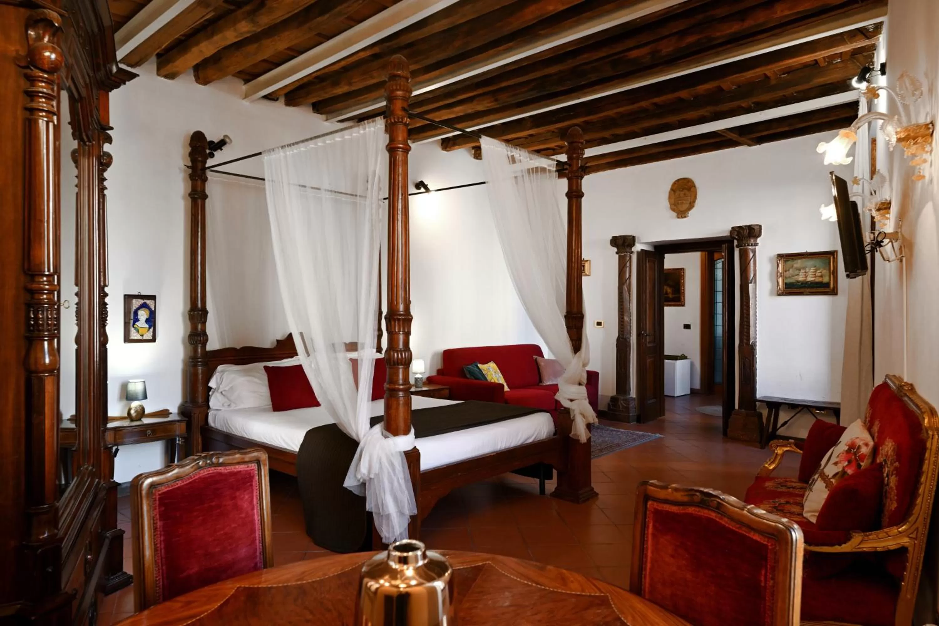 View (from property/room), Bed in Vicolo dell'Aquila - Residenze Romanae