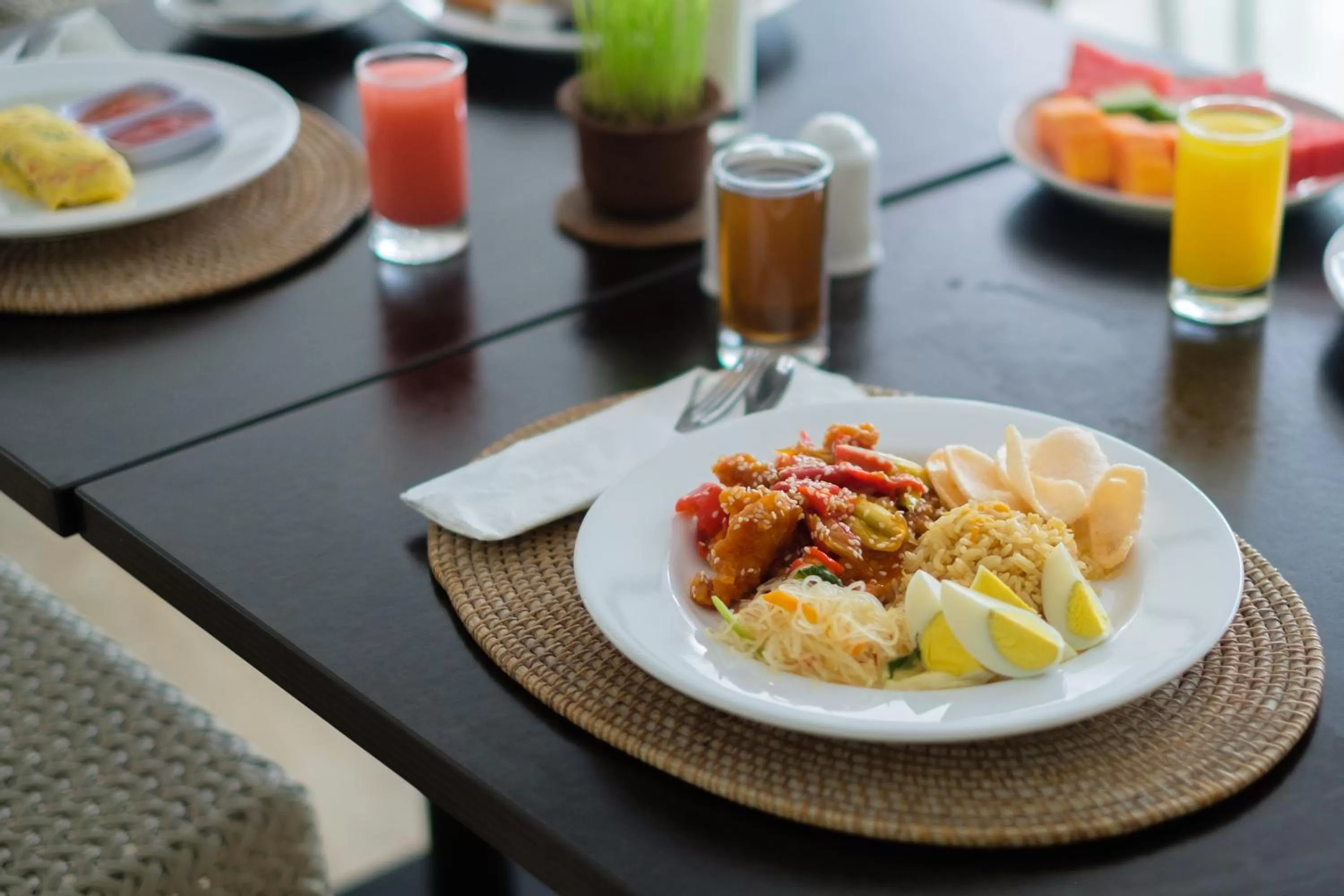 Buffet breakfast in Hotel Terrace at Kuta