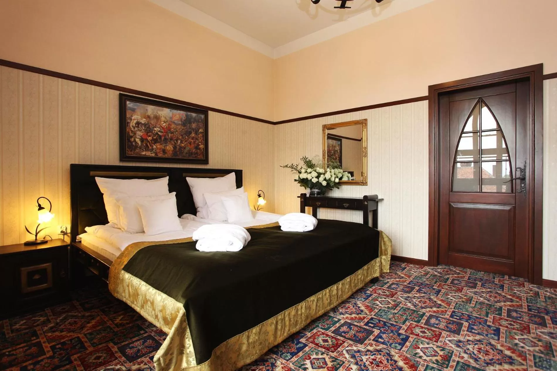 Bed in Hotel Zamek Gniew