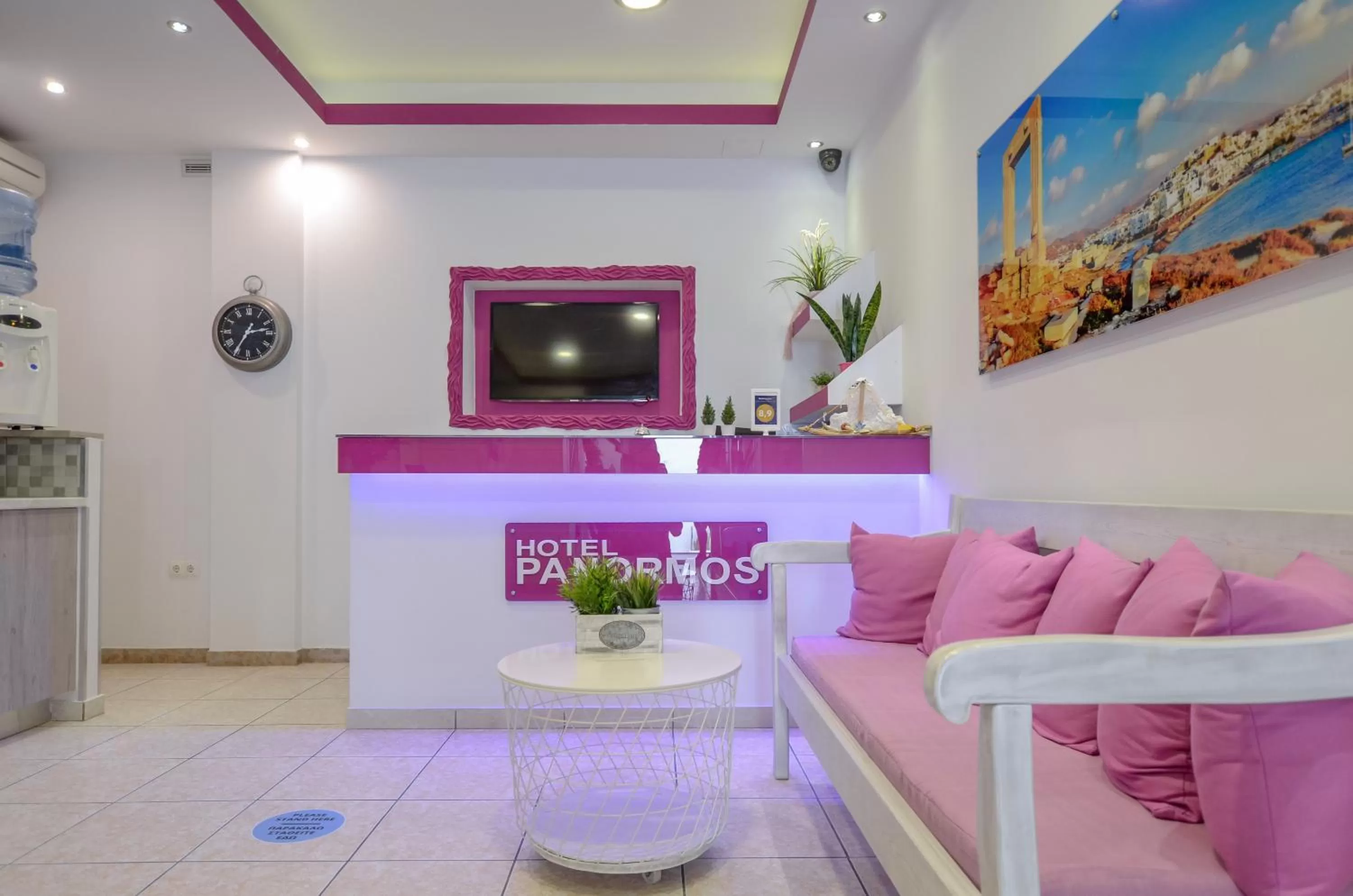 Lobby or reception in Panormos Hotel and Studios