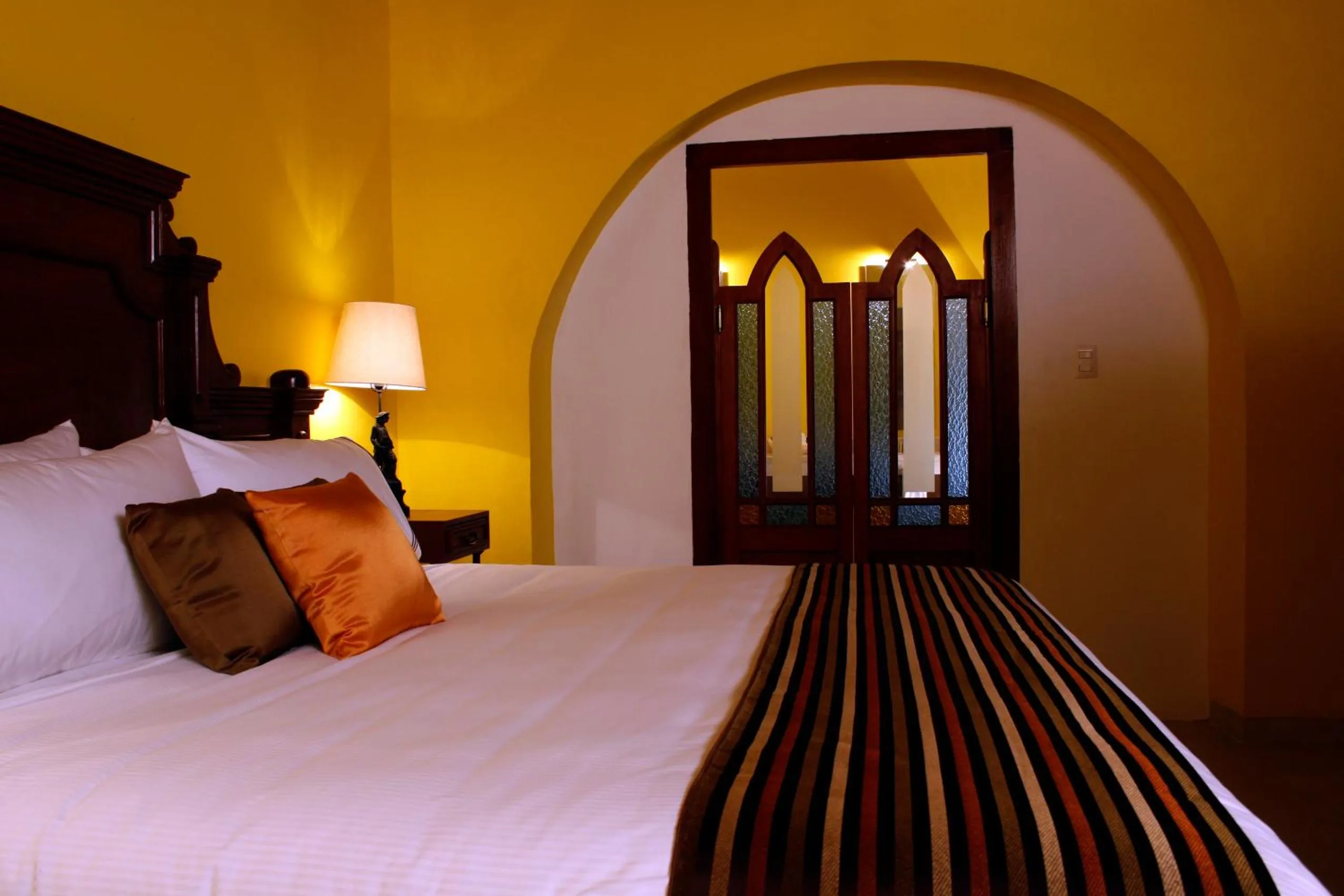 Bed in Hotel Boutique Casa Don Gustavo, Campeche