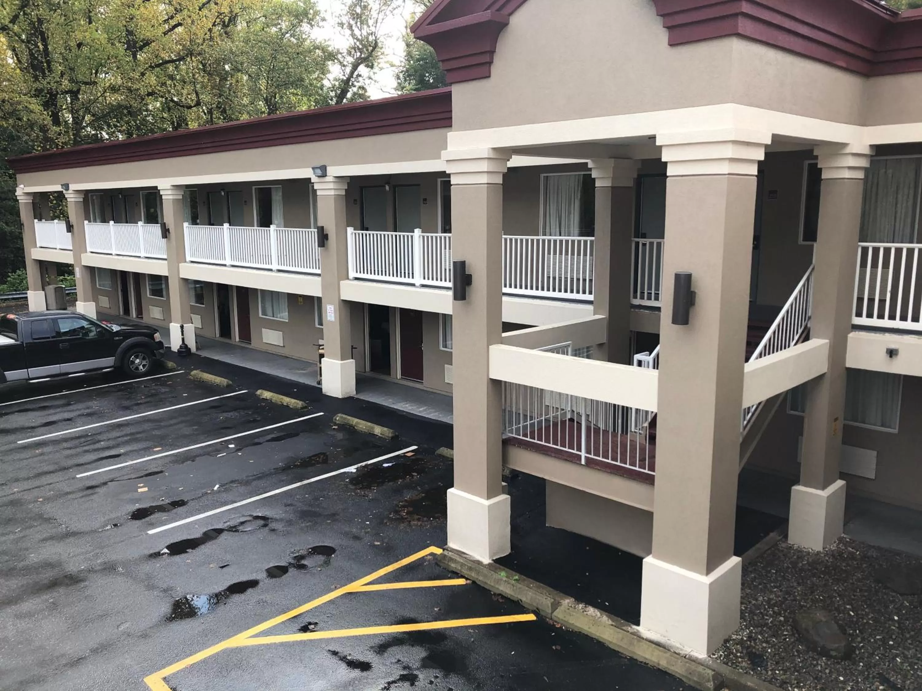 Property building in HomeTowne Studios by Red Roof Bordentown - McGuire AFB