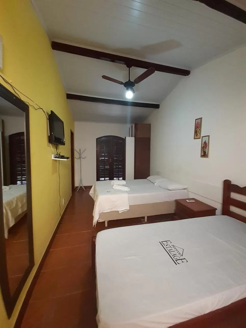 Bed in Pousada Estalage