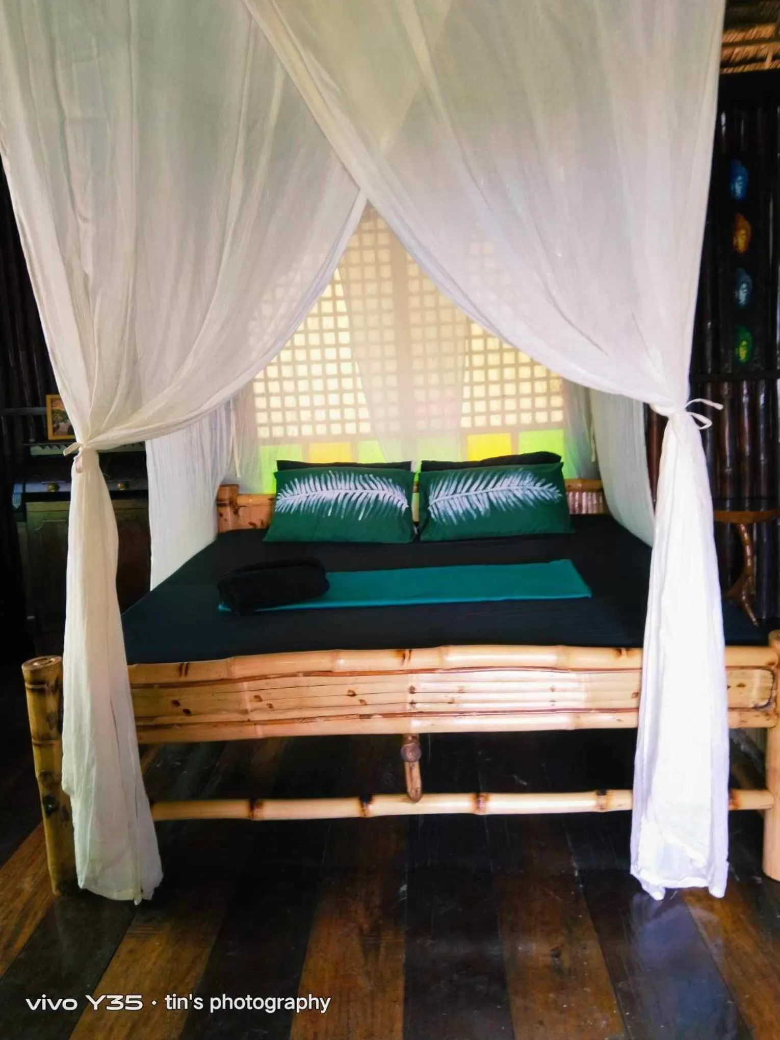 Bed in Sanctuaria Treehouses Busuanga