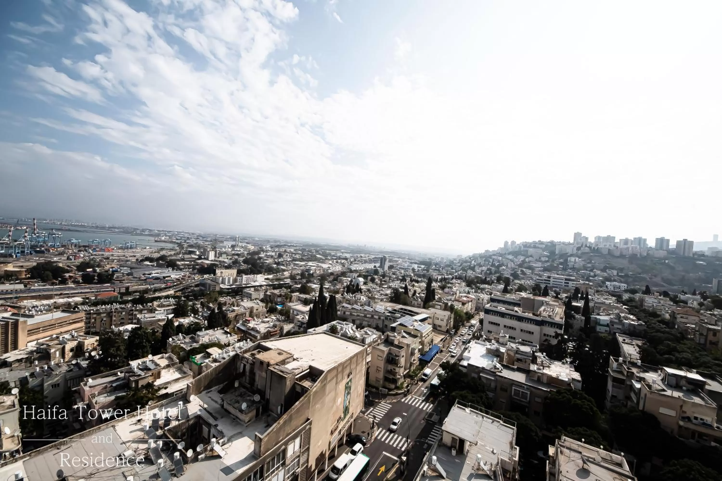 Bird's eye view in Haifa Tower Hotel - מלון מגדל חיפה