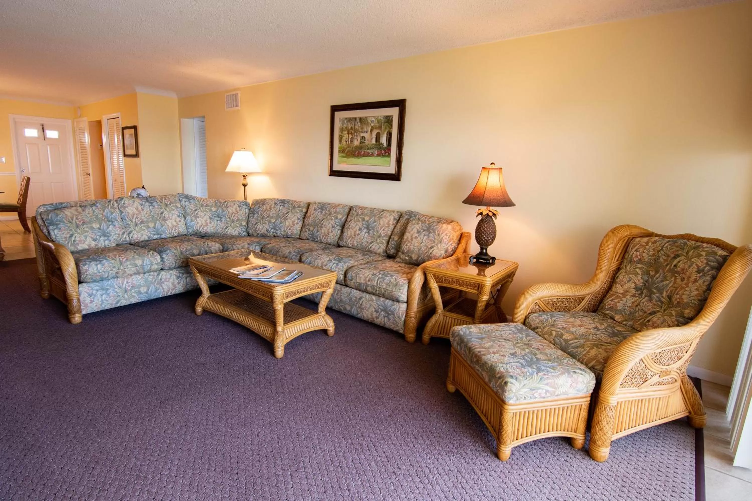 Seating Area in Palm Beach Waterfront Condos - Full Kitchens!