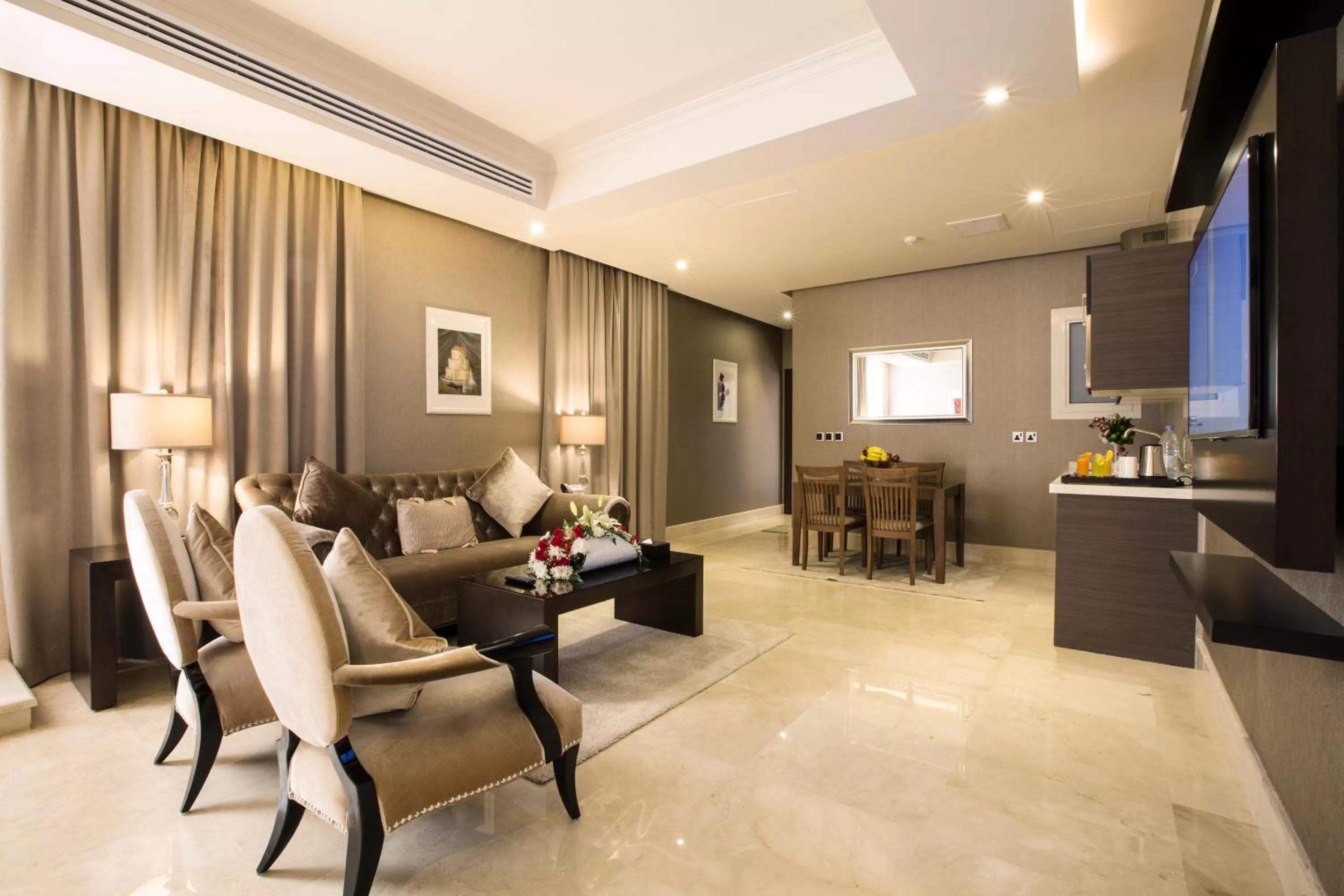 Seating area in Aswar Cortoba Serviced Apartments Riyadh