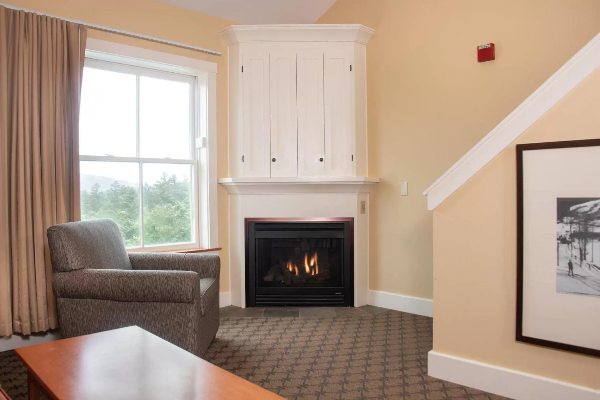 Living room in Jackson Gore Village on Okemo Mountain