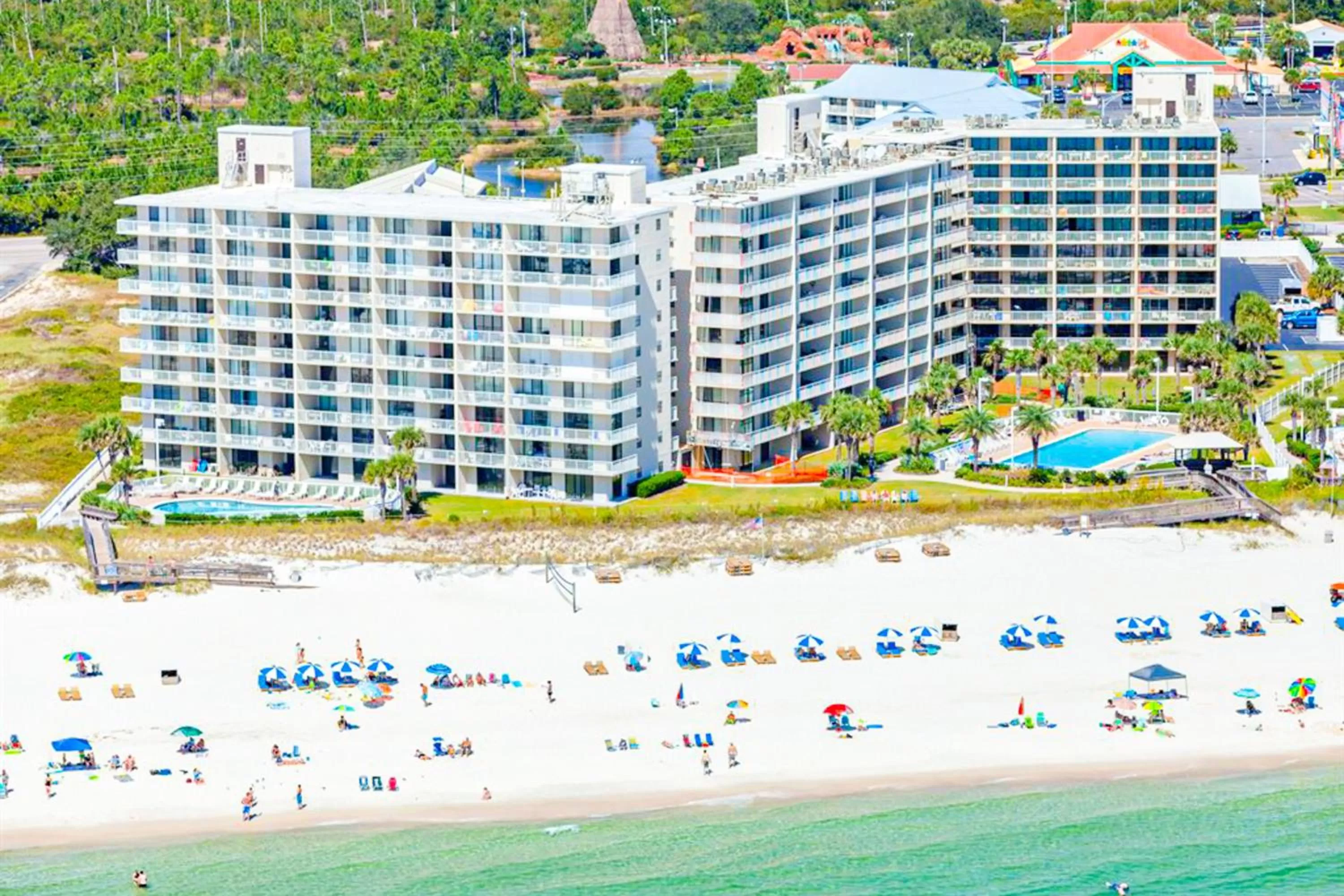Bird's-eye View in Seaside Beach and Racquet Club Condos II