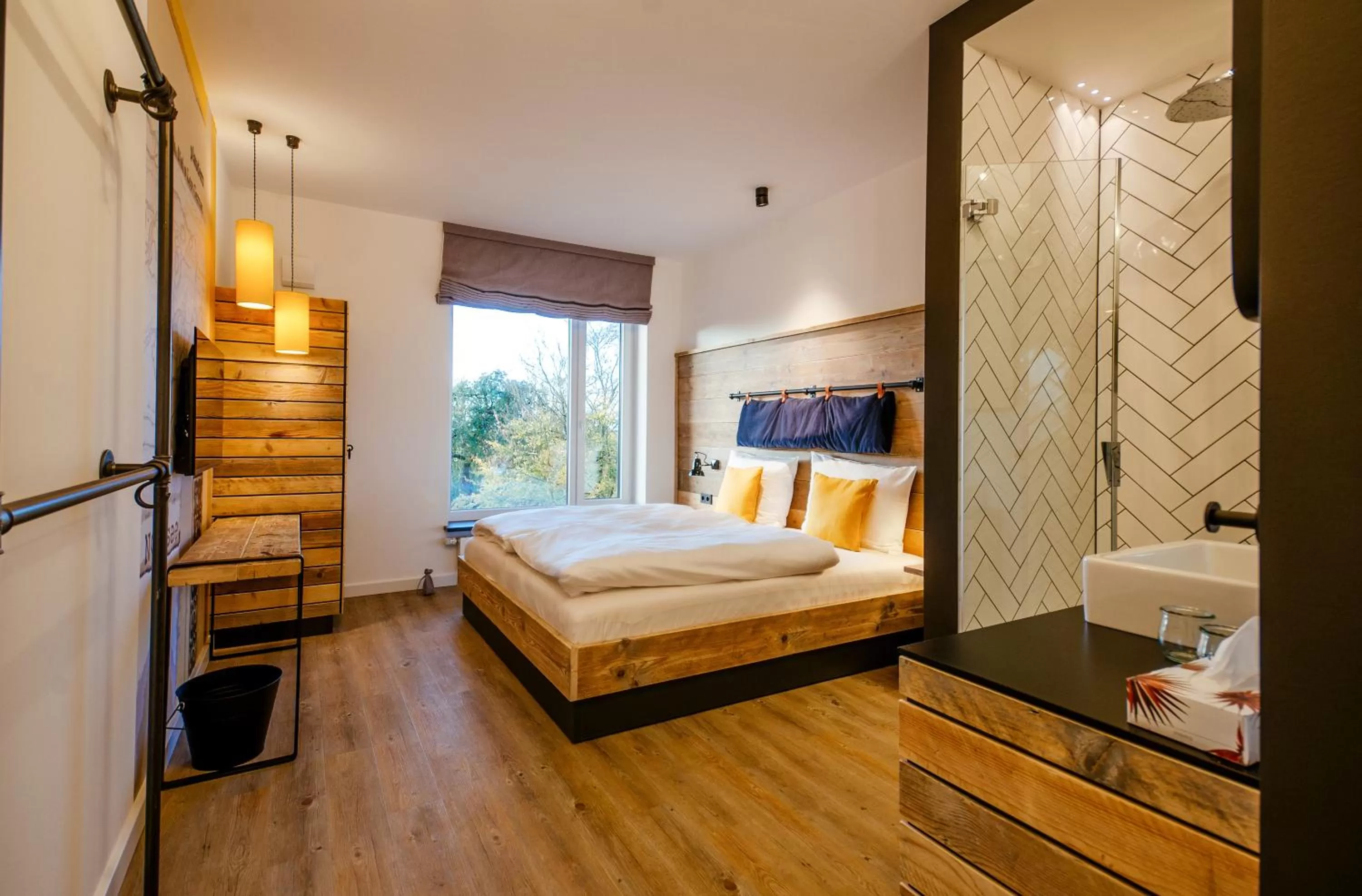 Bed in Hotel Landhafen