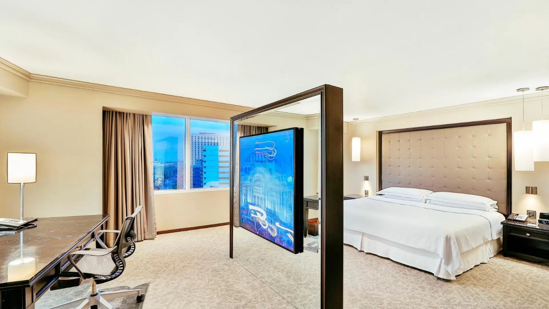 View (from property/room), Bed in Barceló Mexico Reforma