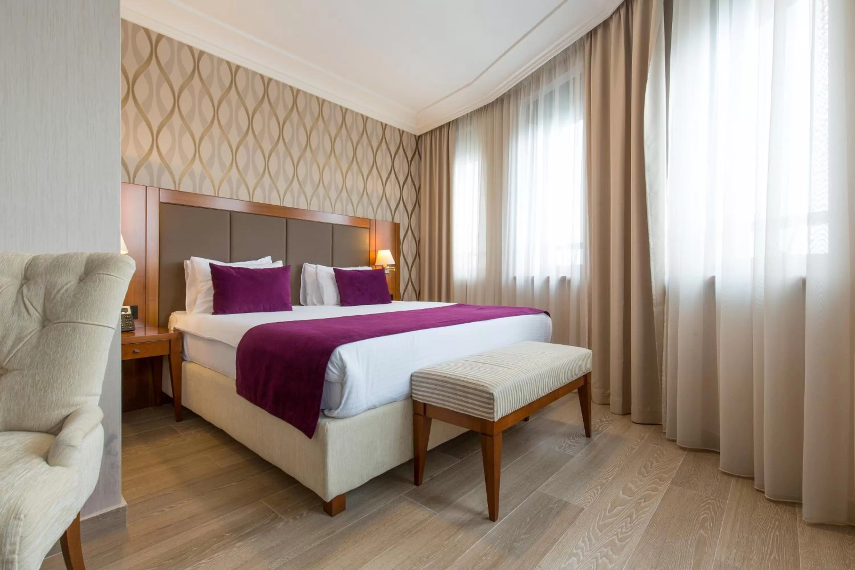 Bed in Xenon Hotel & SPA