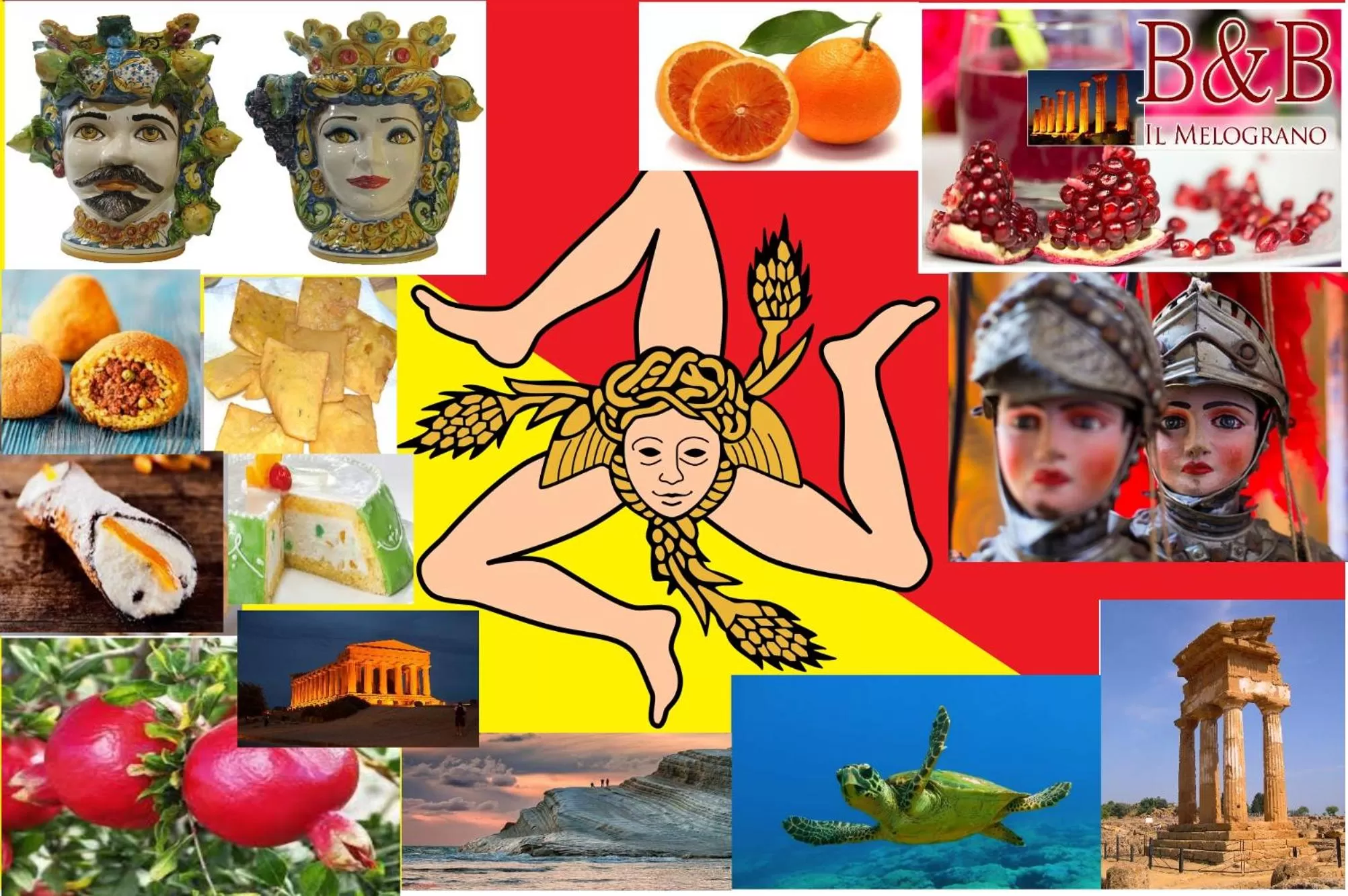 Decorative detail in B&B Il Melograno Antico con Terrazza e Giardino