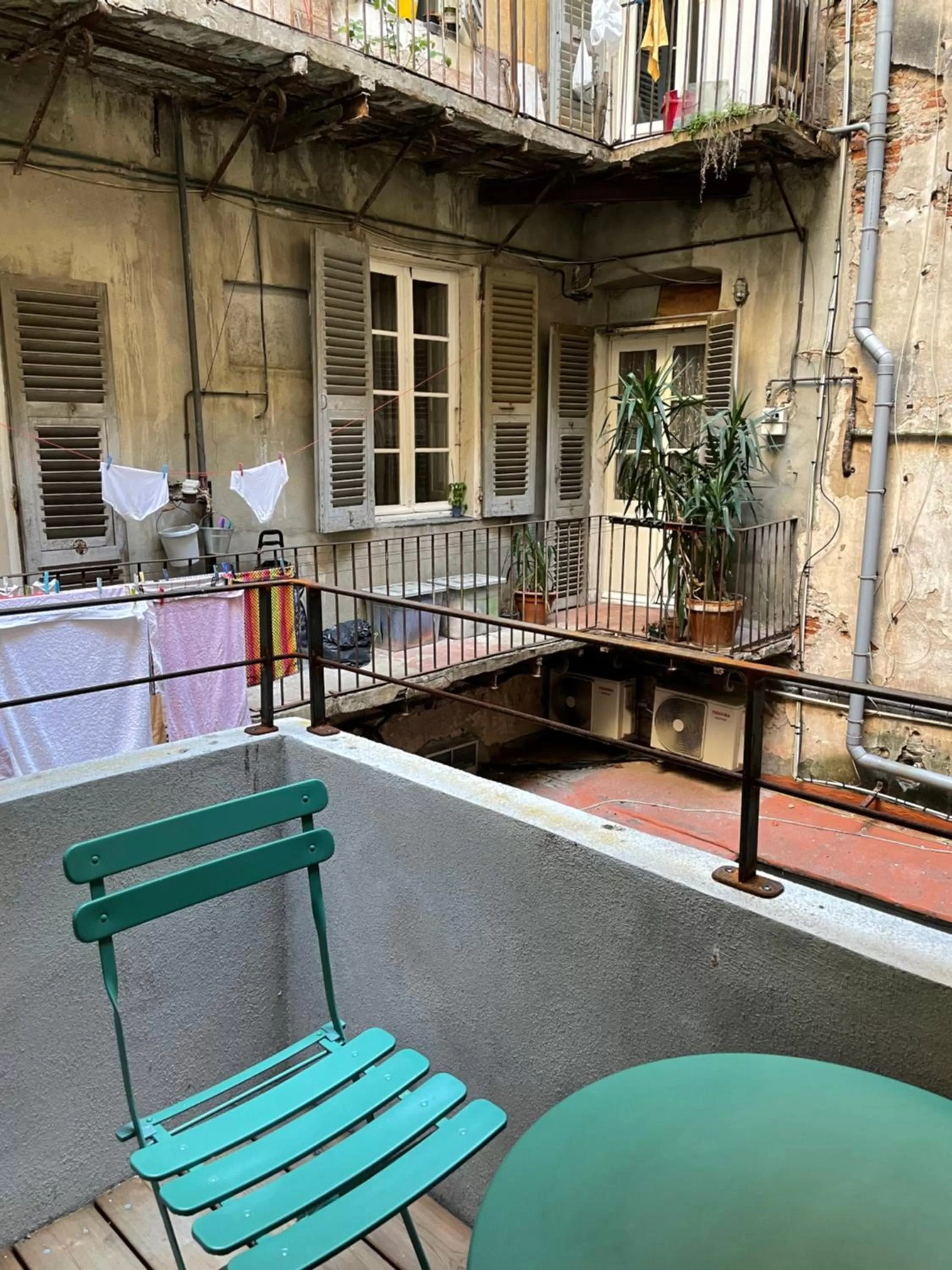 Inner courtyard view in Monsieur Miot Concept Hotel - Bastia centre