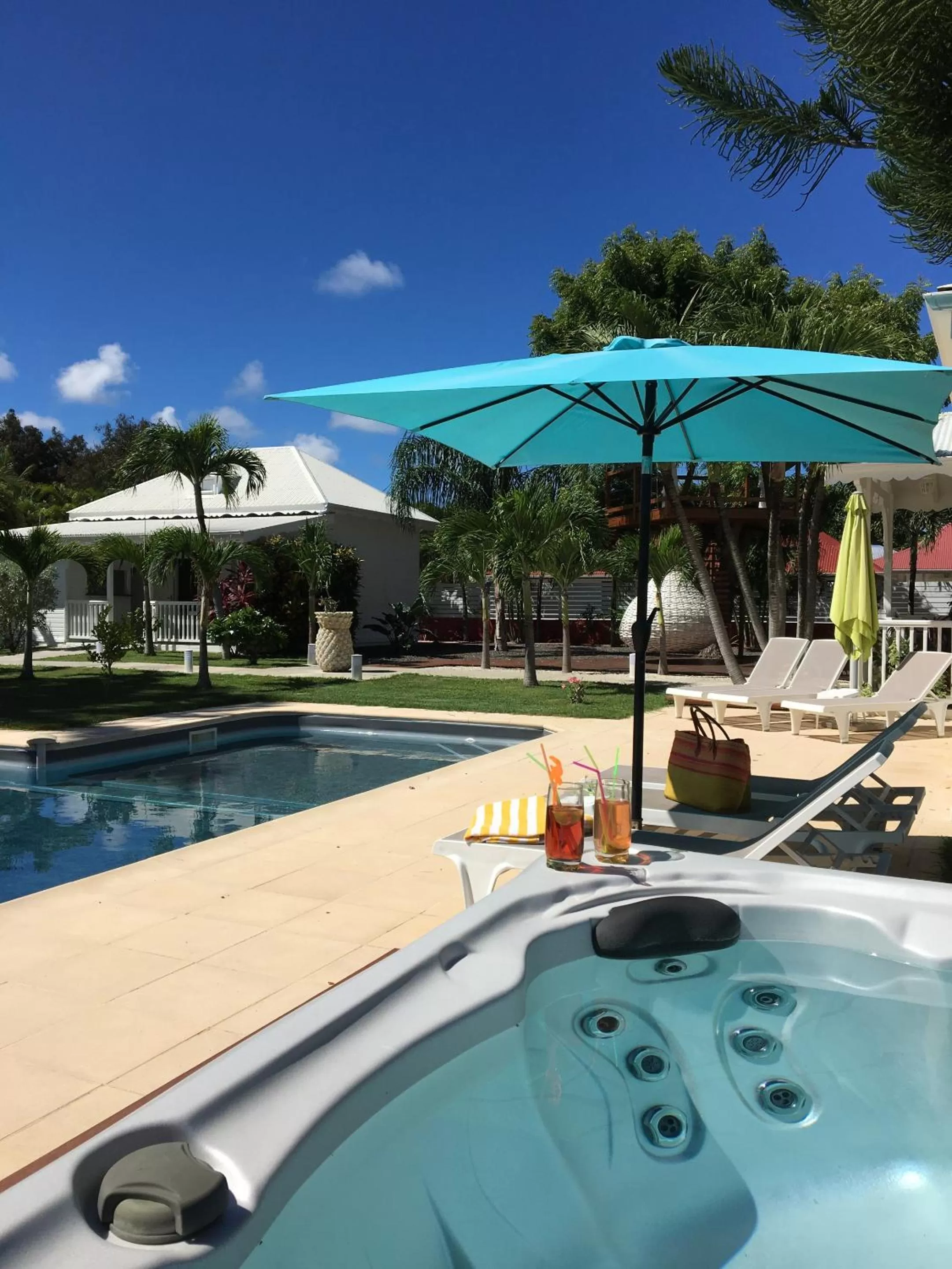 View (from property/room), Swimming Pool in Chambres d'hôtes et villas chez Flo
