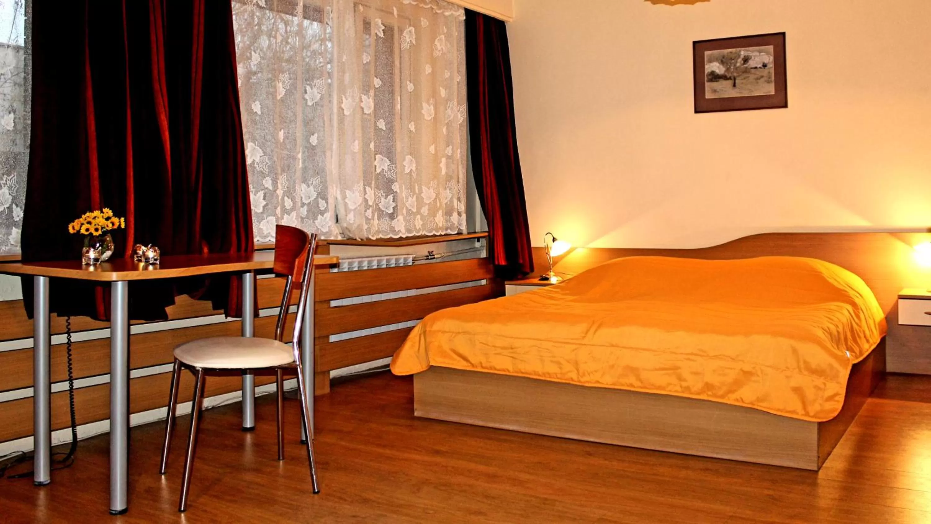 Bed in Hotel of Bulgarian Academy of Sciences