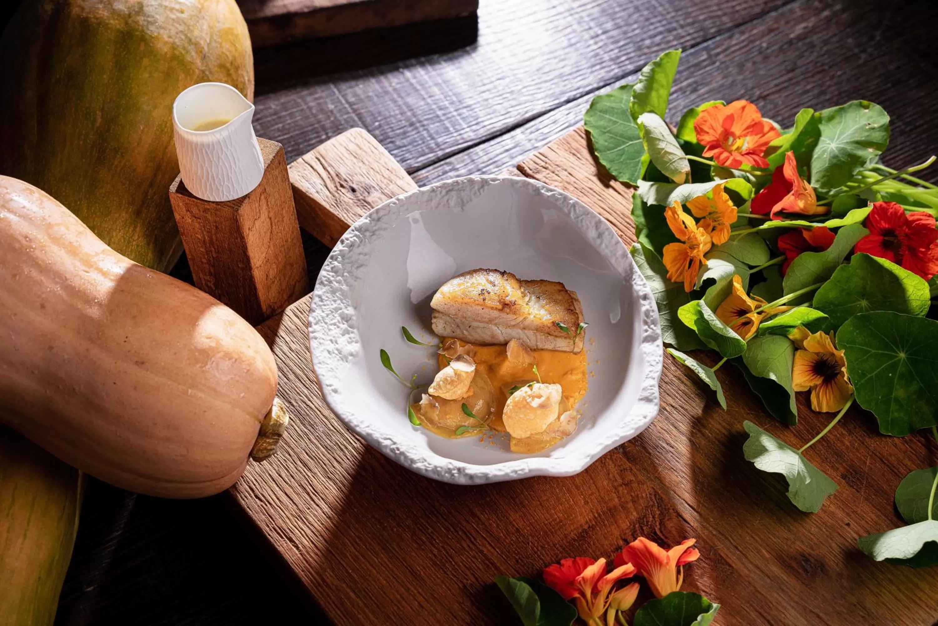 Food in La Ferme Saint Simeon Hotel & Spa - Relais & Chateaux