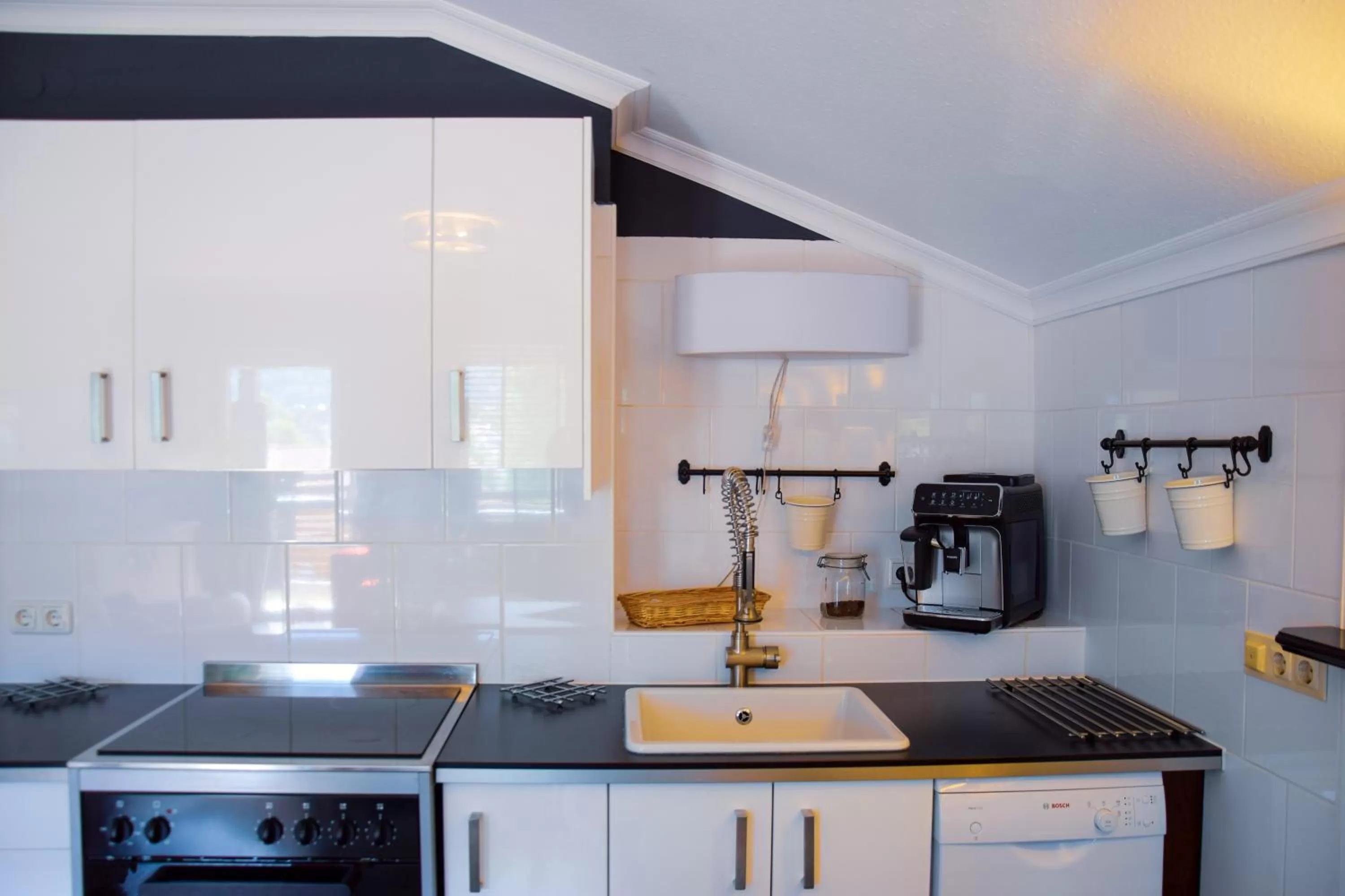 Coffee/tea facilities, Kitchen/Kitchenette in Sauna & Whirlpool - ALPENLIEBE APARTments