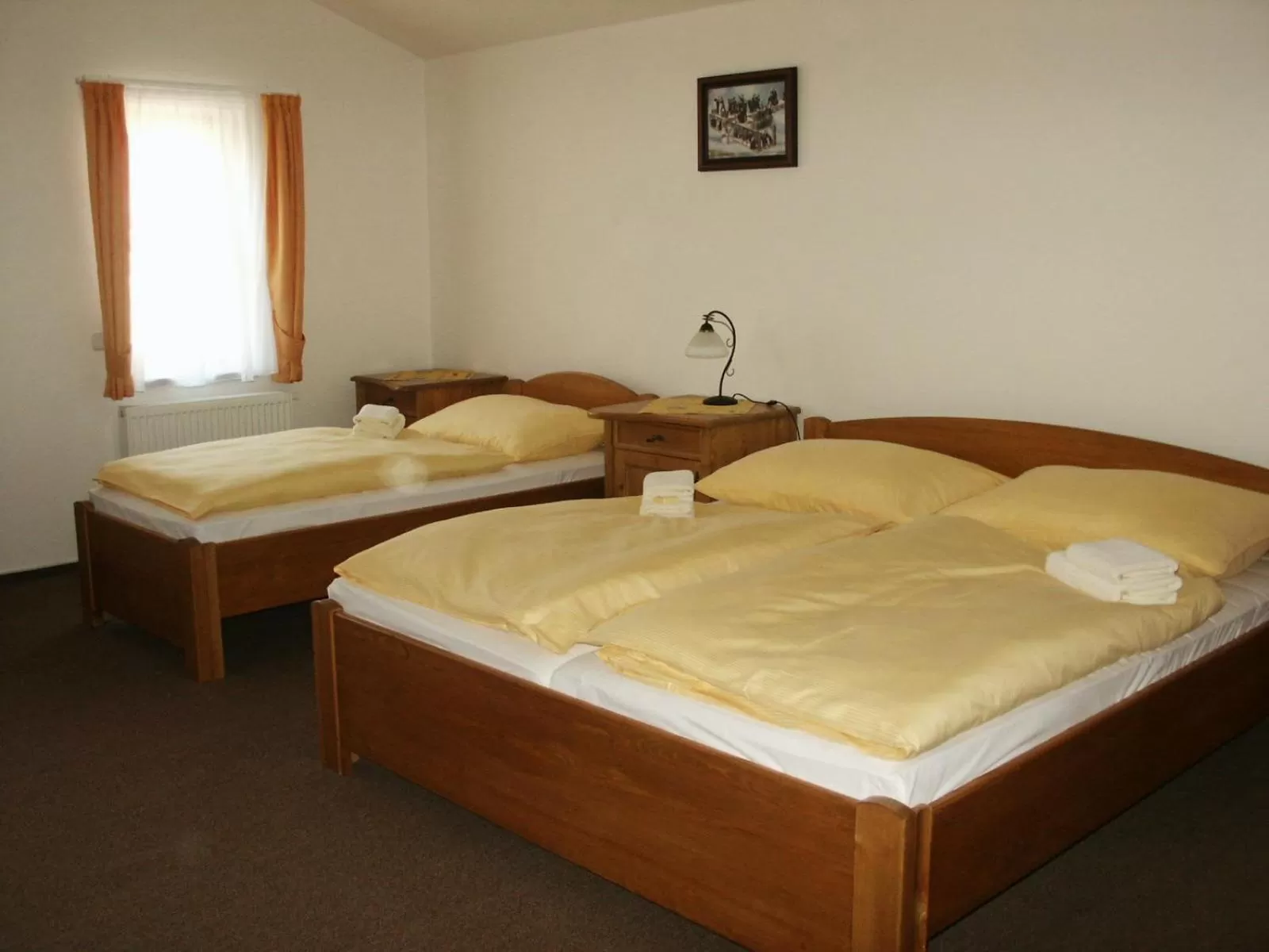 Bed in Hotel Krakonoš