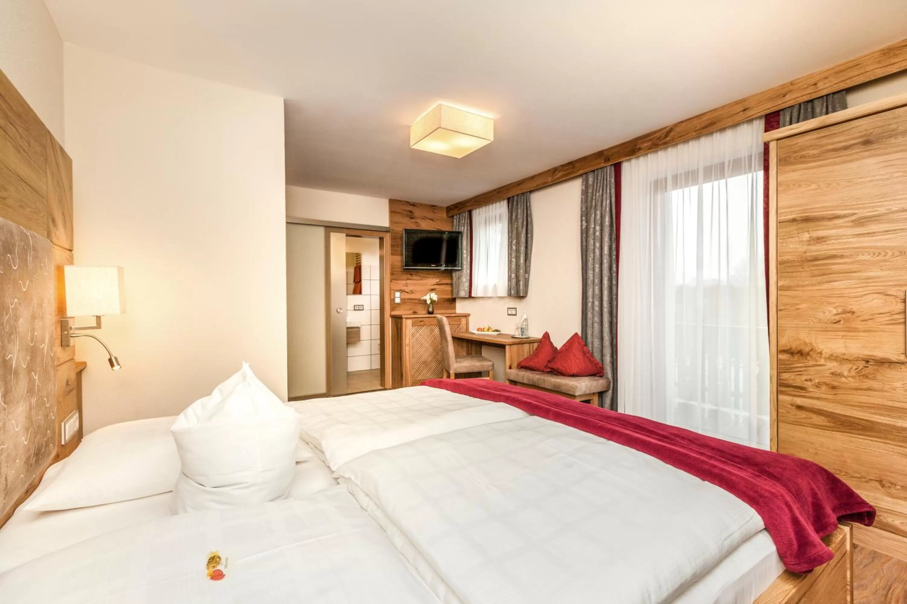 Bed in Genusshotel Hohenbogen