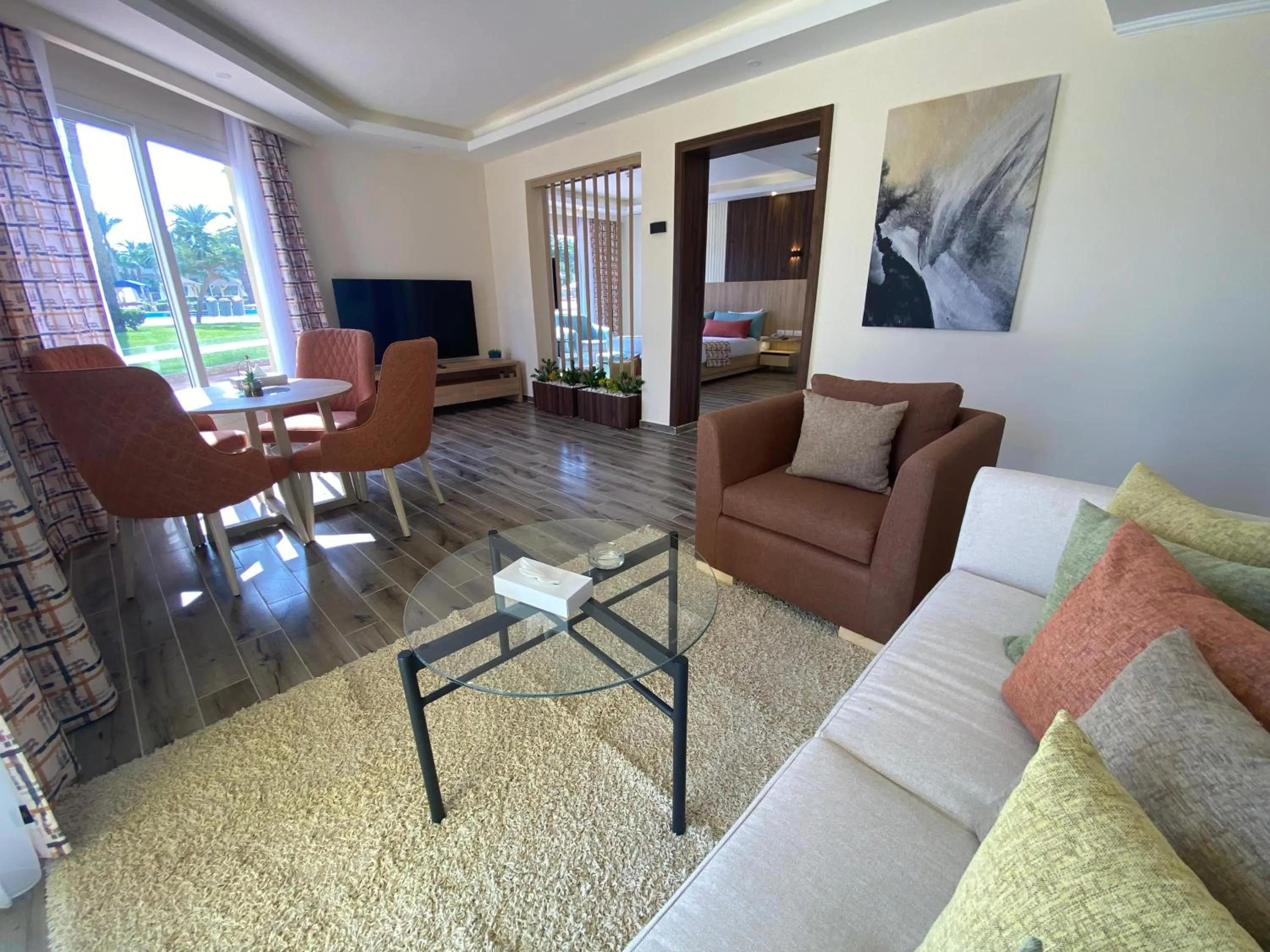 Living room in Amwaj Oyoun Resort