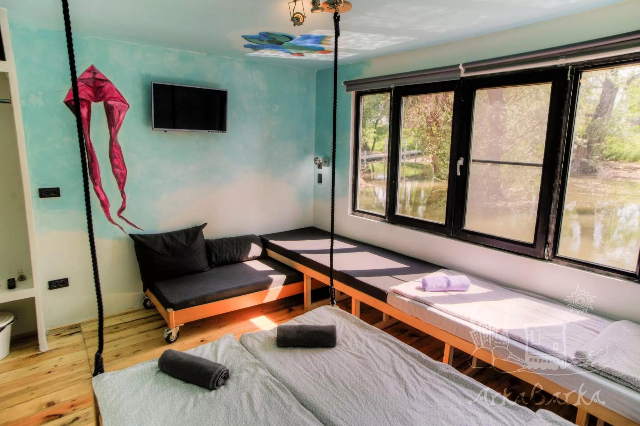 Spring, Seating Area in ArkaBarka 2- Floating Dream Rooms and Apartments