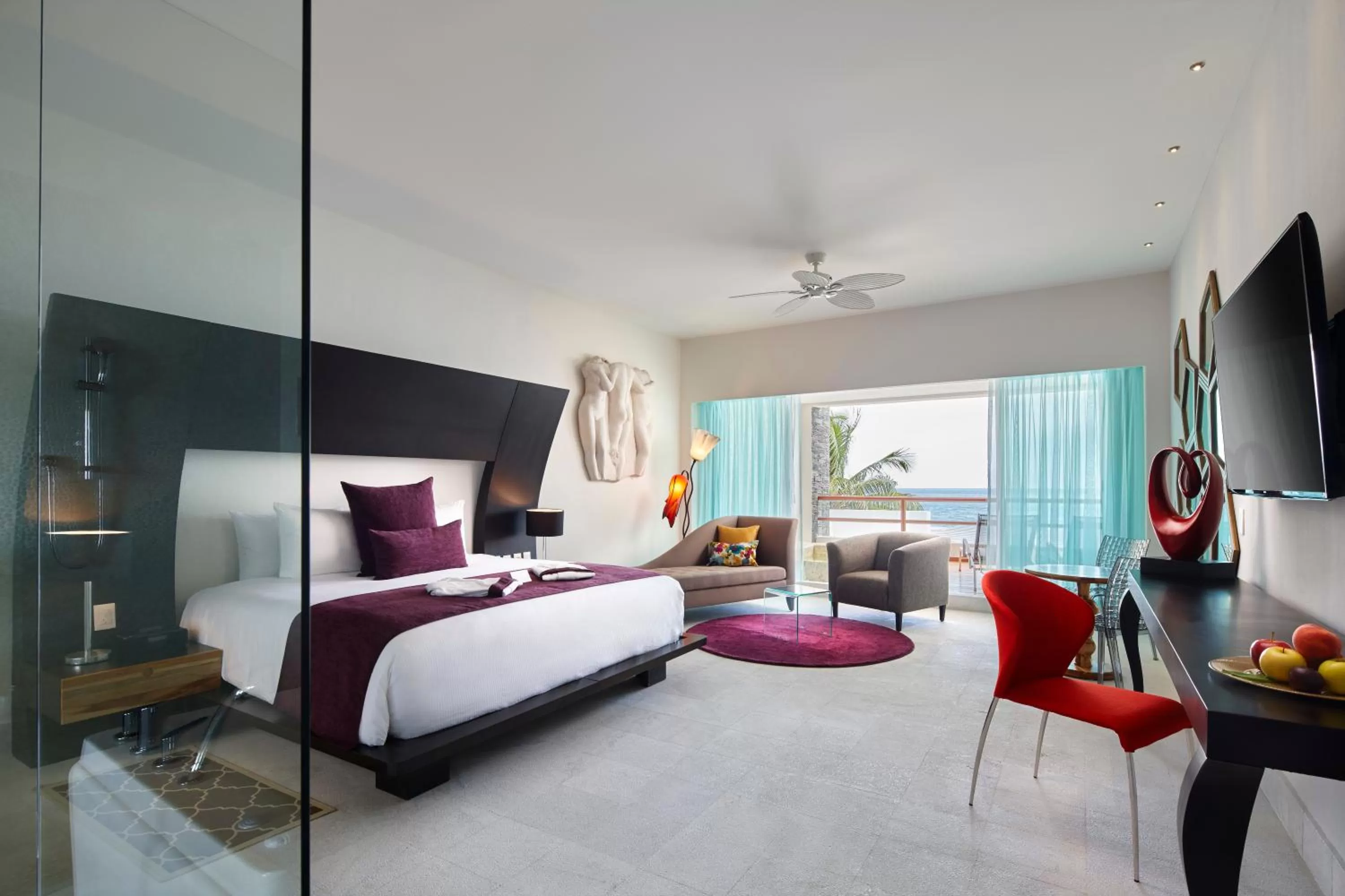 Bedroom, Bed in Senses Riviera Maya - Ocean Front Boutique Hotel - Adults only