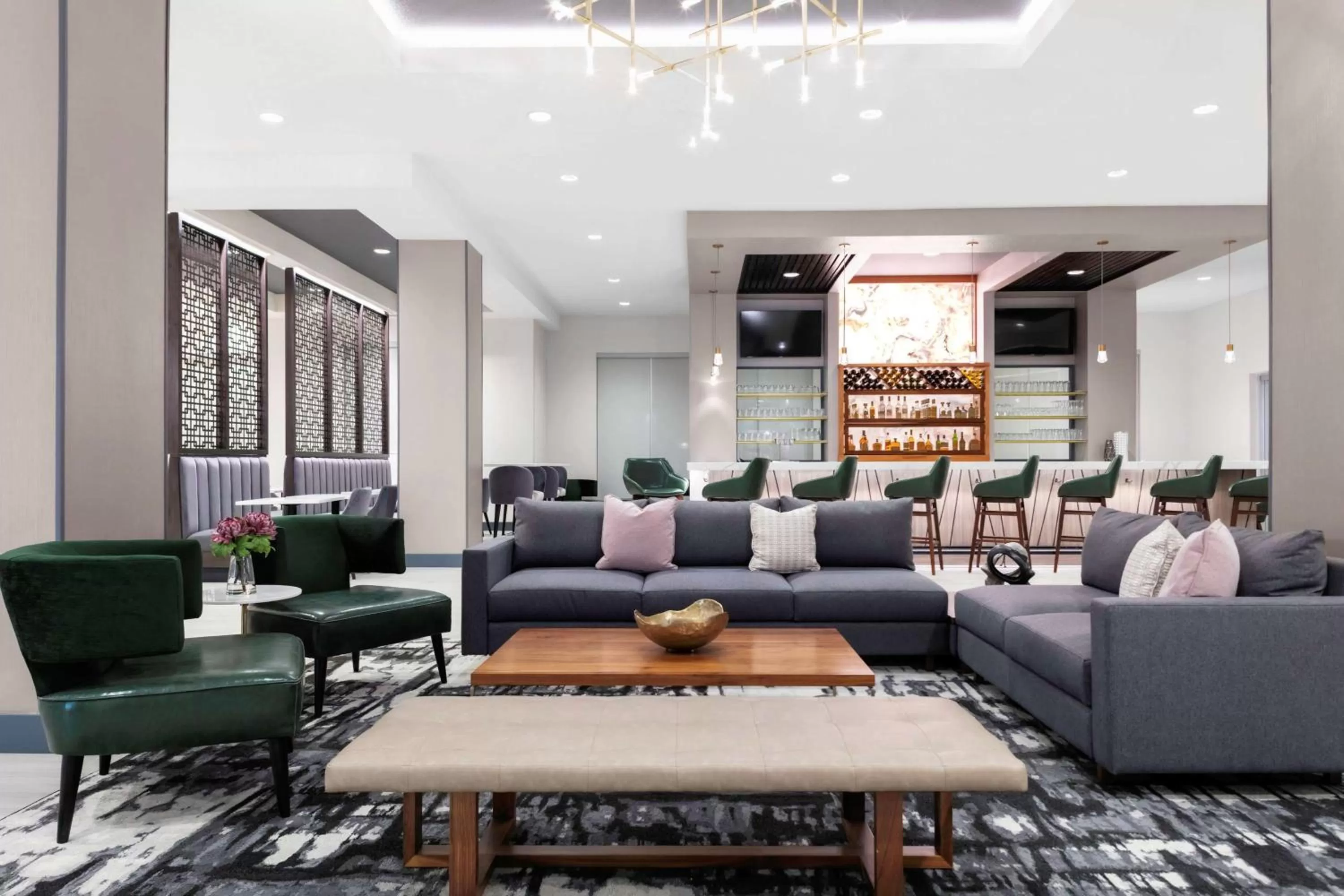 Lobby or reception in Hyatt House Charlotte Rea Farms