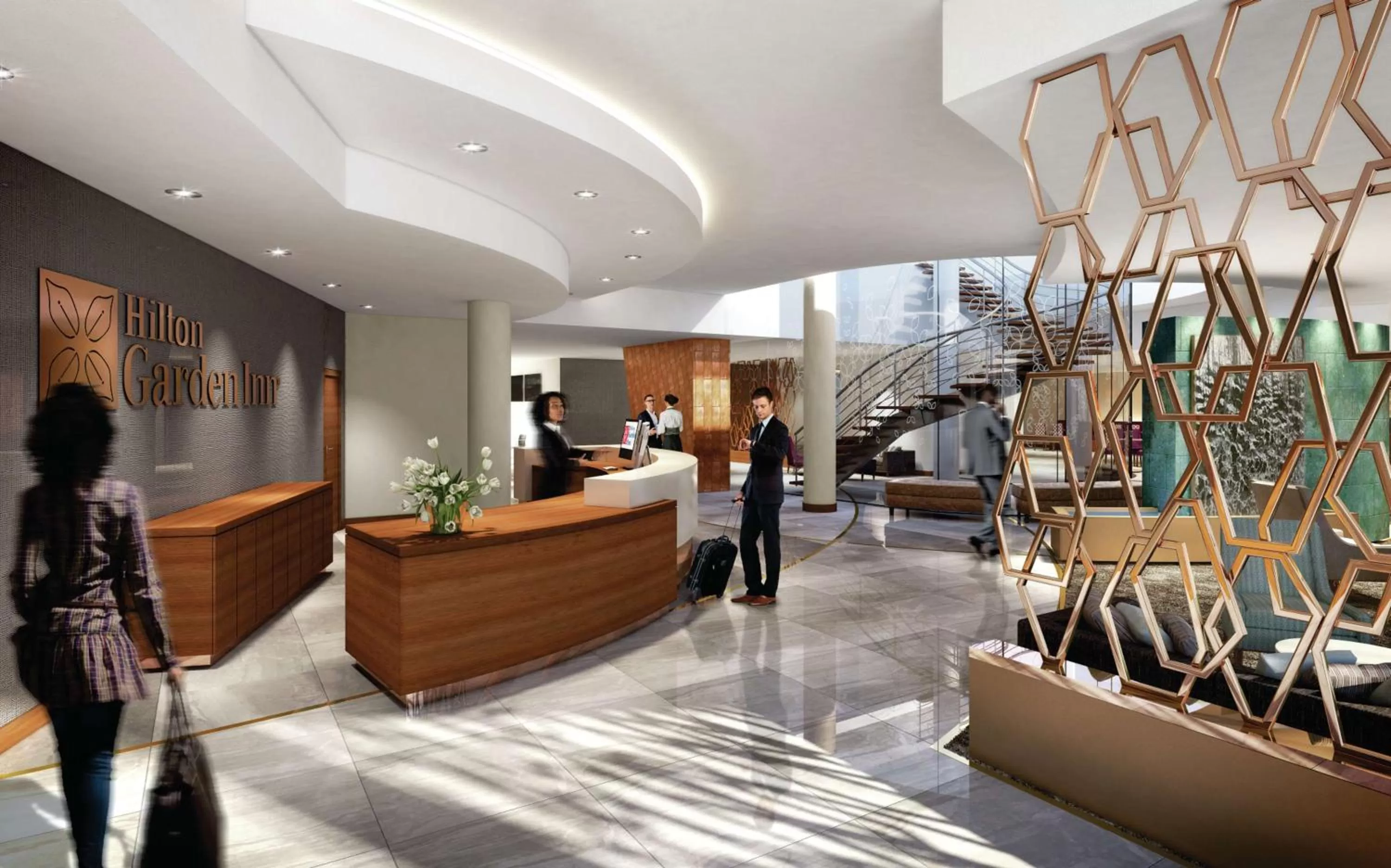 Lobby or reception in Hilton Garden Inn Society Business Park