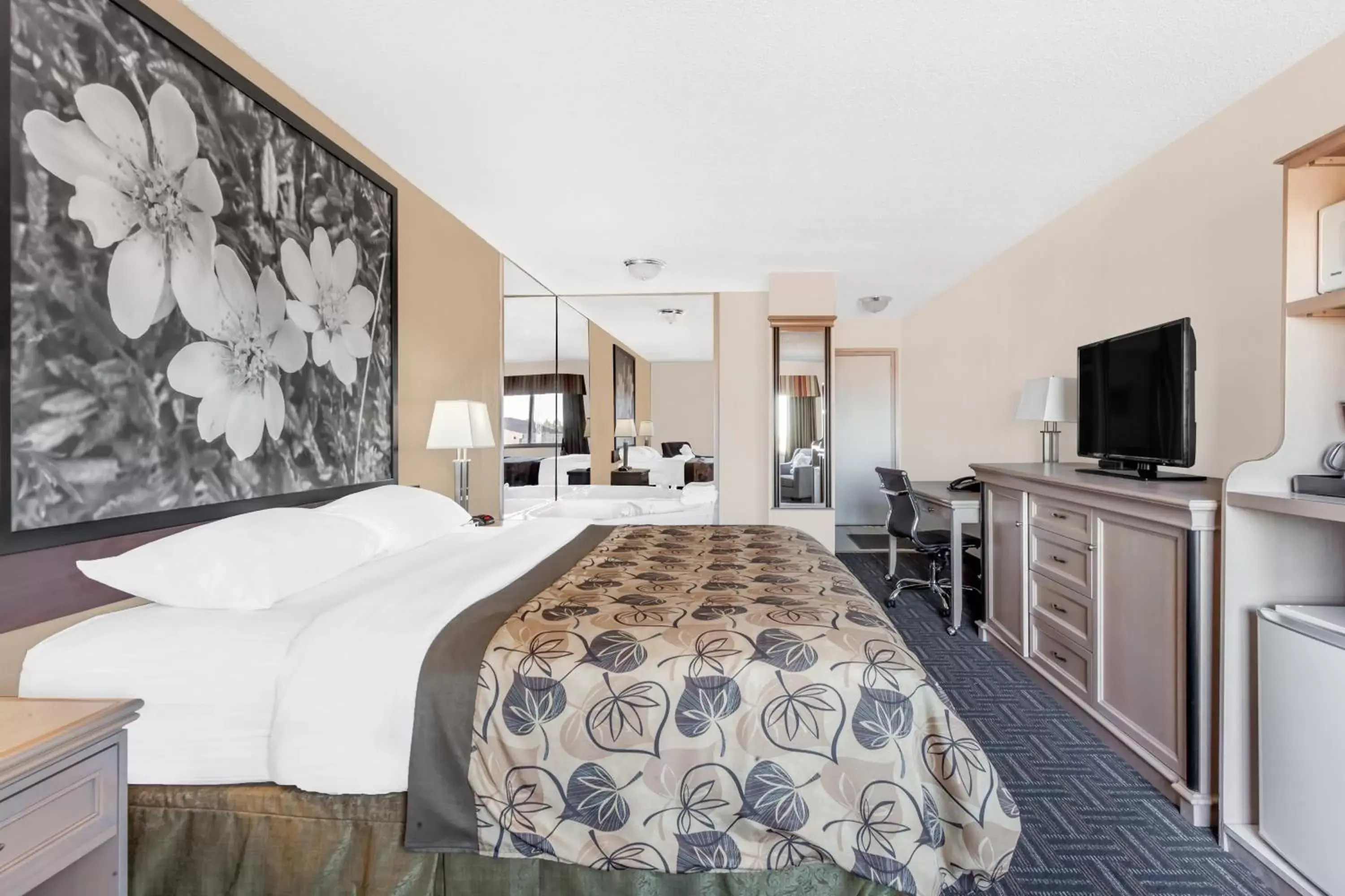 Deluxe King Room - Non-Smoking in Super 8 by Wyndham Stettler Deluxe King Room - Non-Smoking in Super 8 by Wyndham Stettler