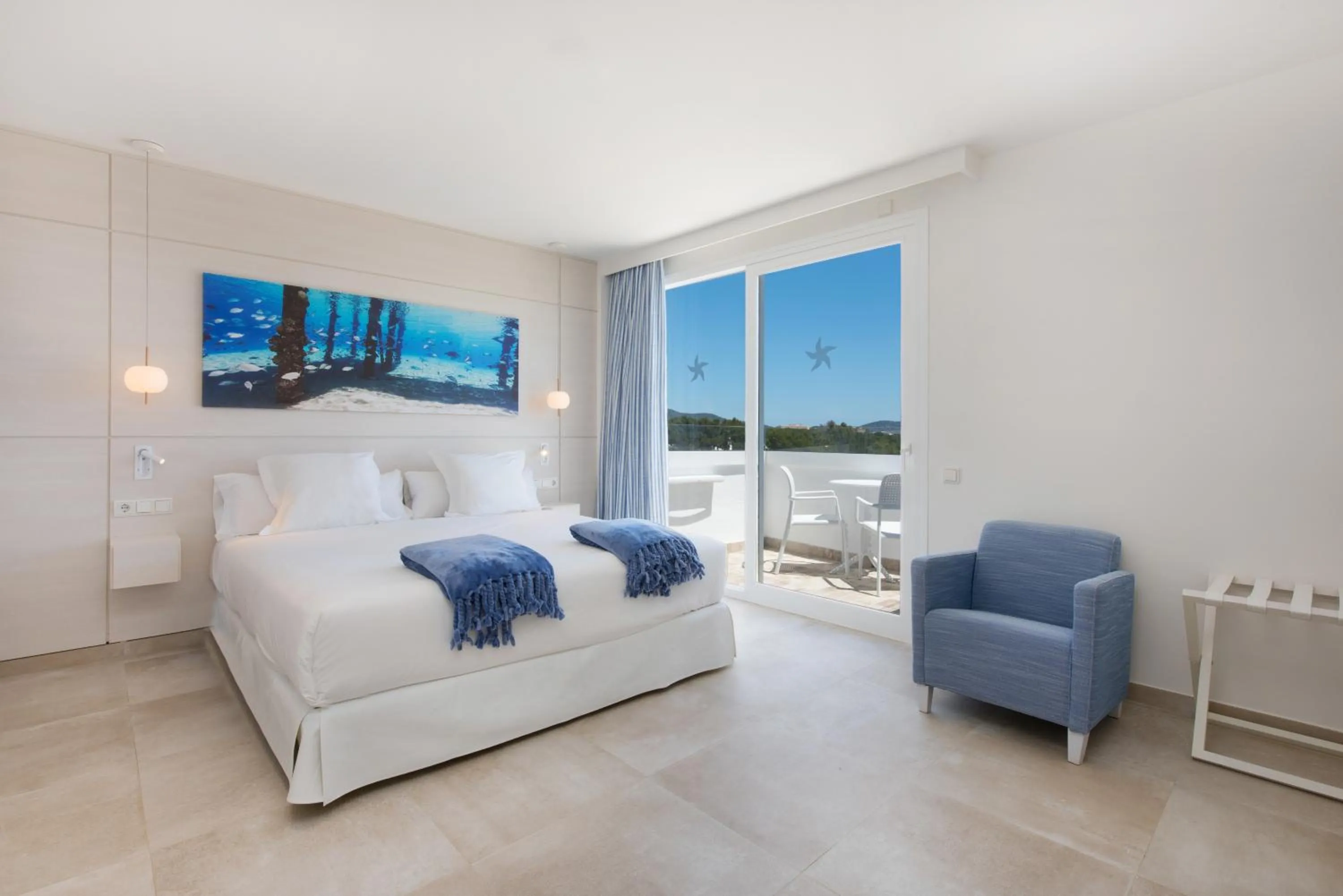 Bedroom, Bed in Iberostar Selection Santa Eulalia Adults-Only Ibiza