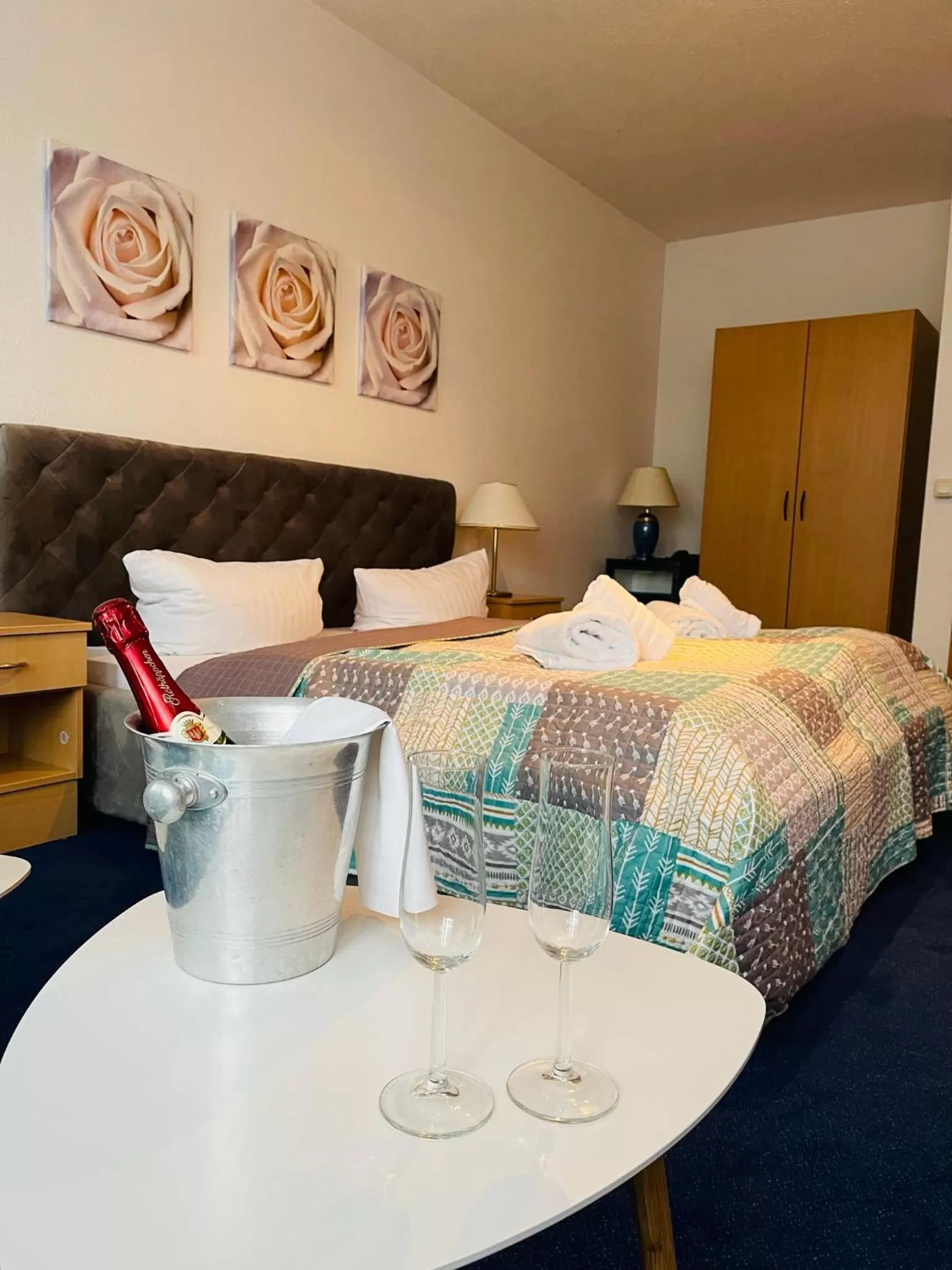 Photo of the whole room, Bed in Parkhotel Waldschlösschen