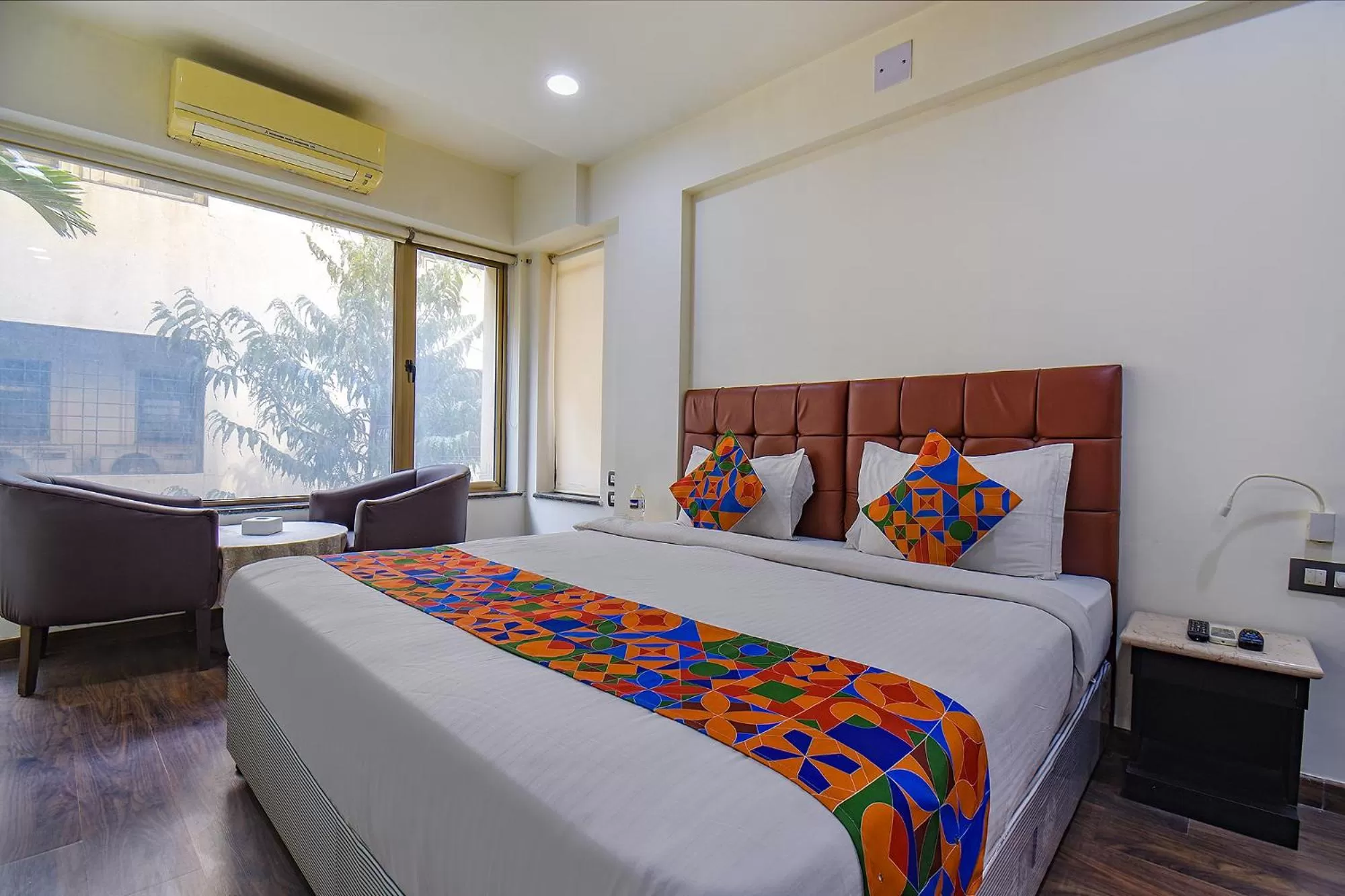 Bed in FabHotel SR Wakad - Nr Mall of Millenium