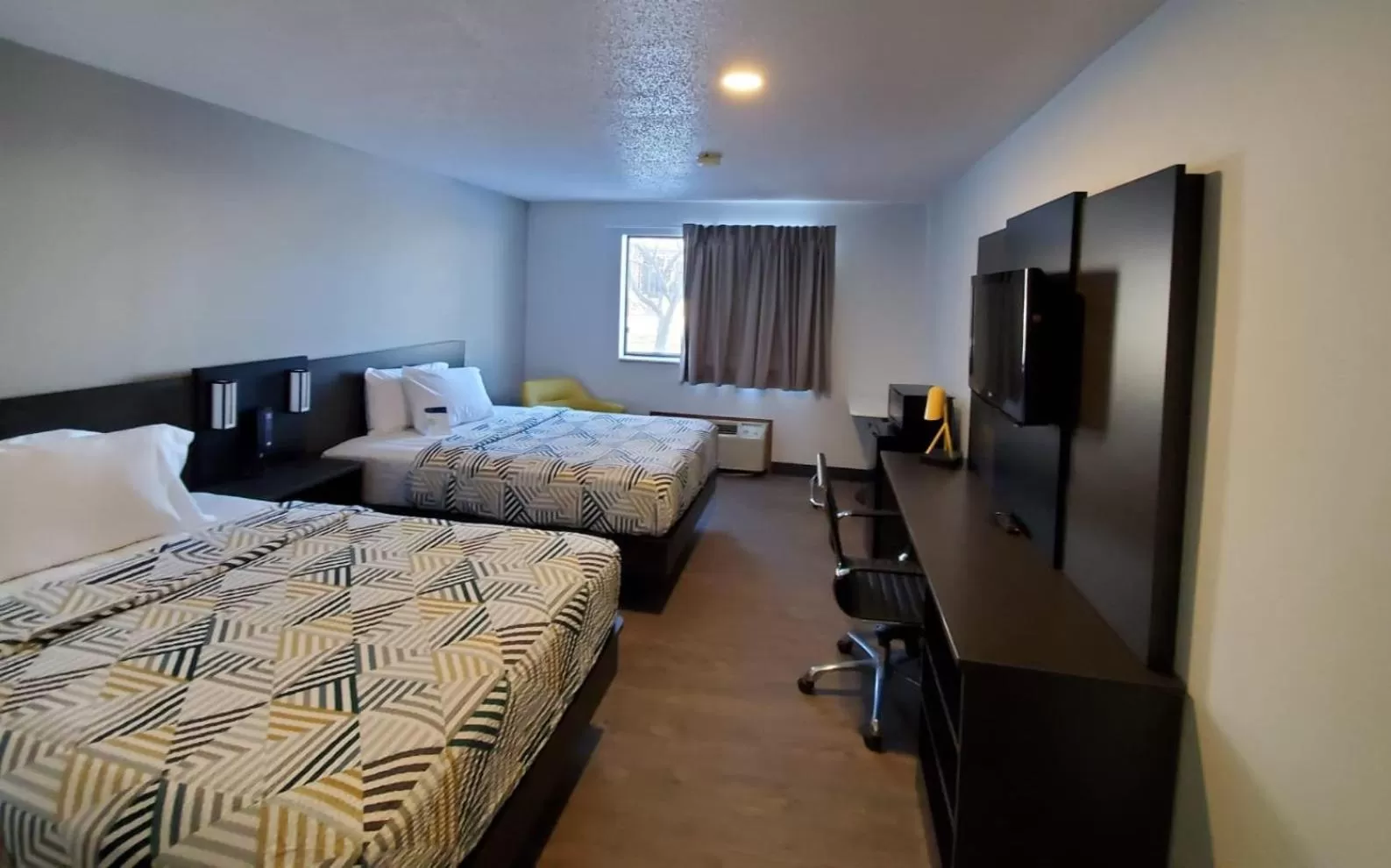 Bed in Motel 6-Kewanee, IL