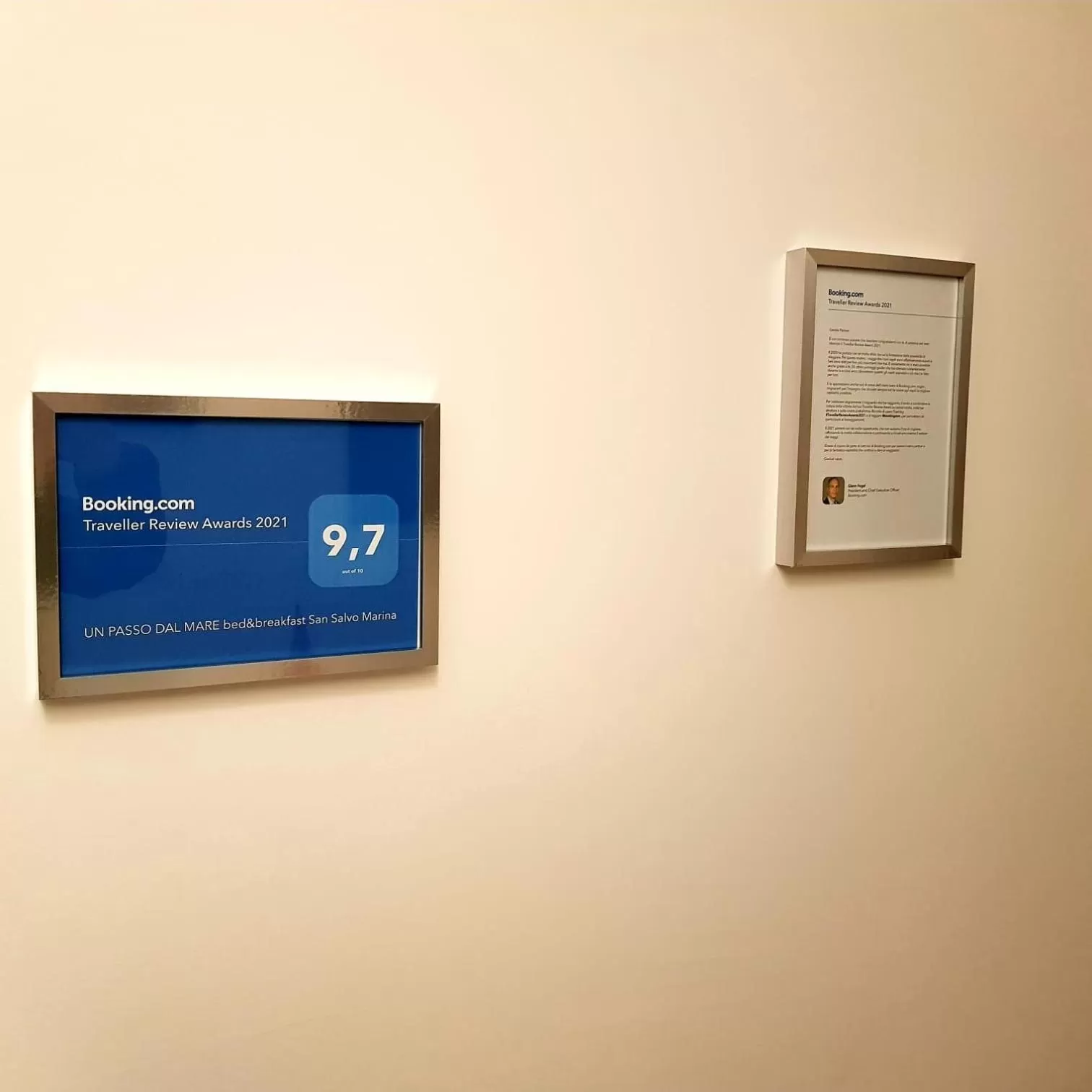 Certificate/Award, Logo/Certificate/Sign/Award in UN PASSO DAL MARE bed&breakfast San Salvo Marina