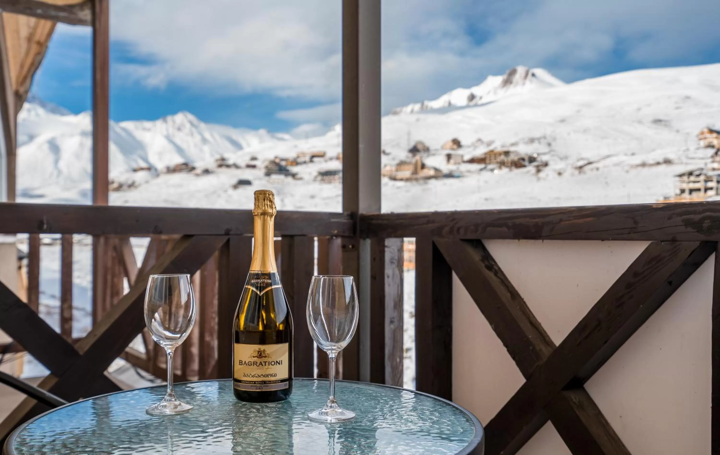 Balcony/Terrace, Winter in 2-room Apartment NFT Gudauri Penta 503