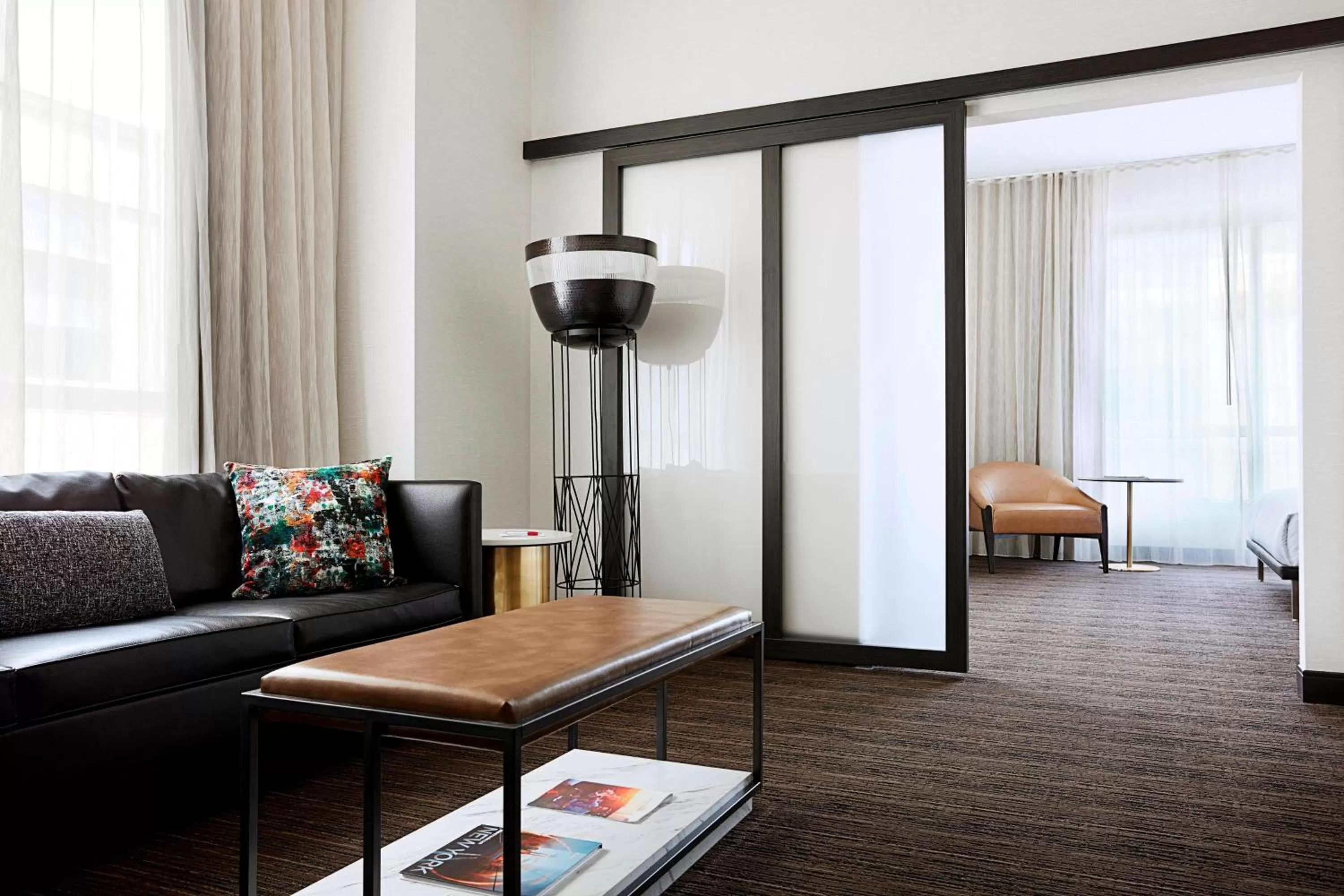 Bedroom in New York Marriott at the Brooklyn Bridge