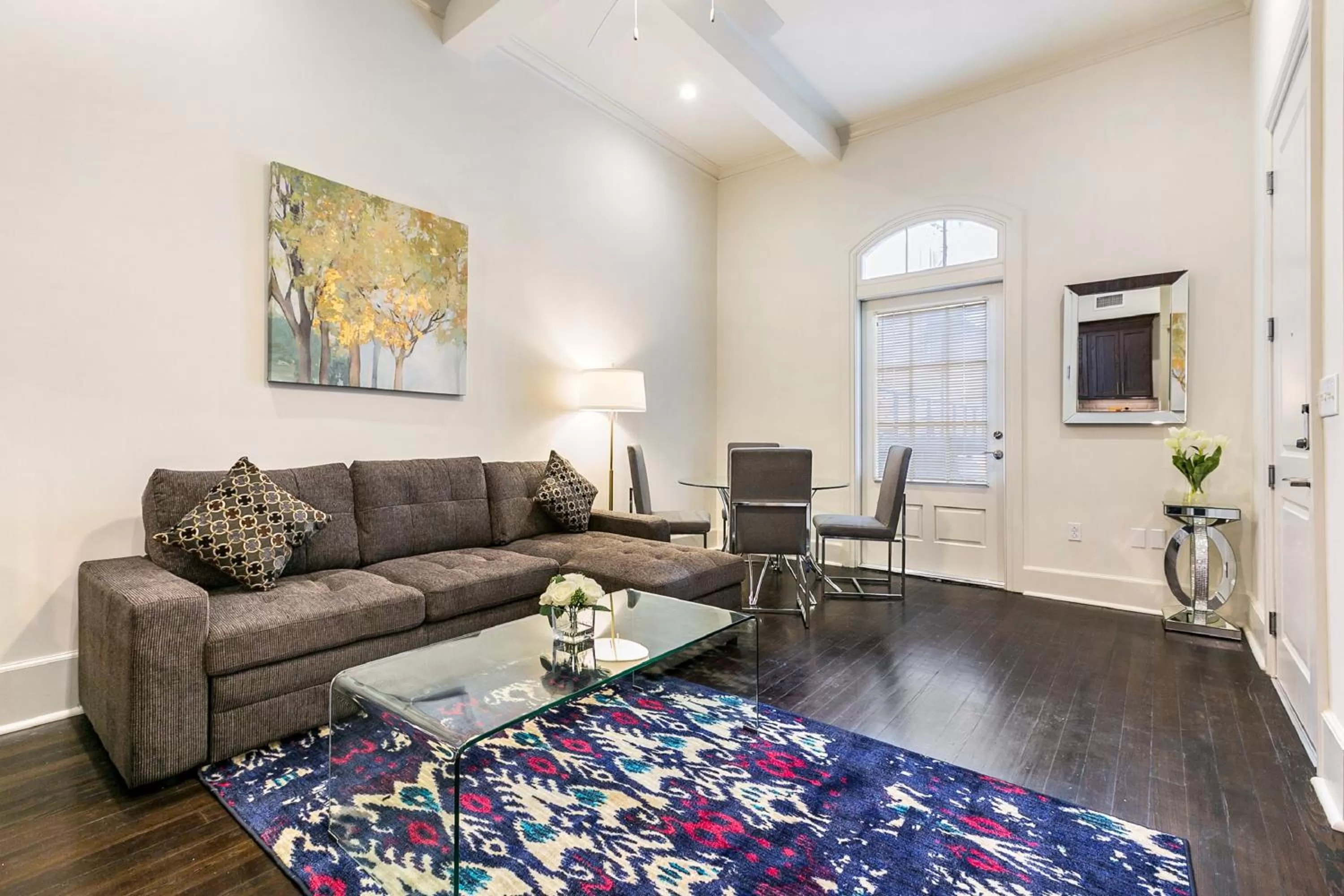Living room in 1 and 2 BR Private Condos Steps Away From French Quarter